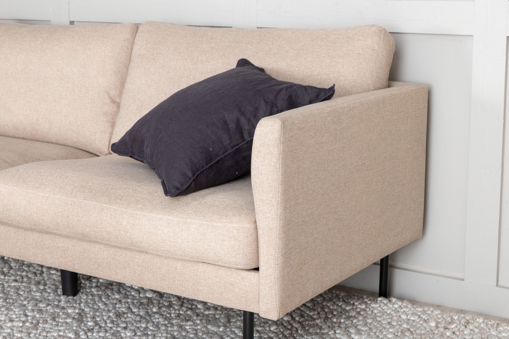 Venture Home Zoom 2-seat sofa - Black / Brown Fabric