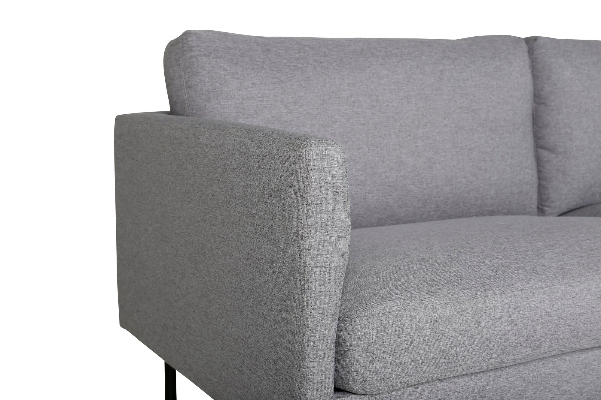 Venture Home Zoom 2-seat sofa - Black / Steel Grey Fabric