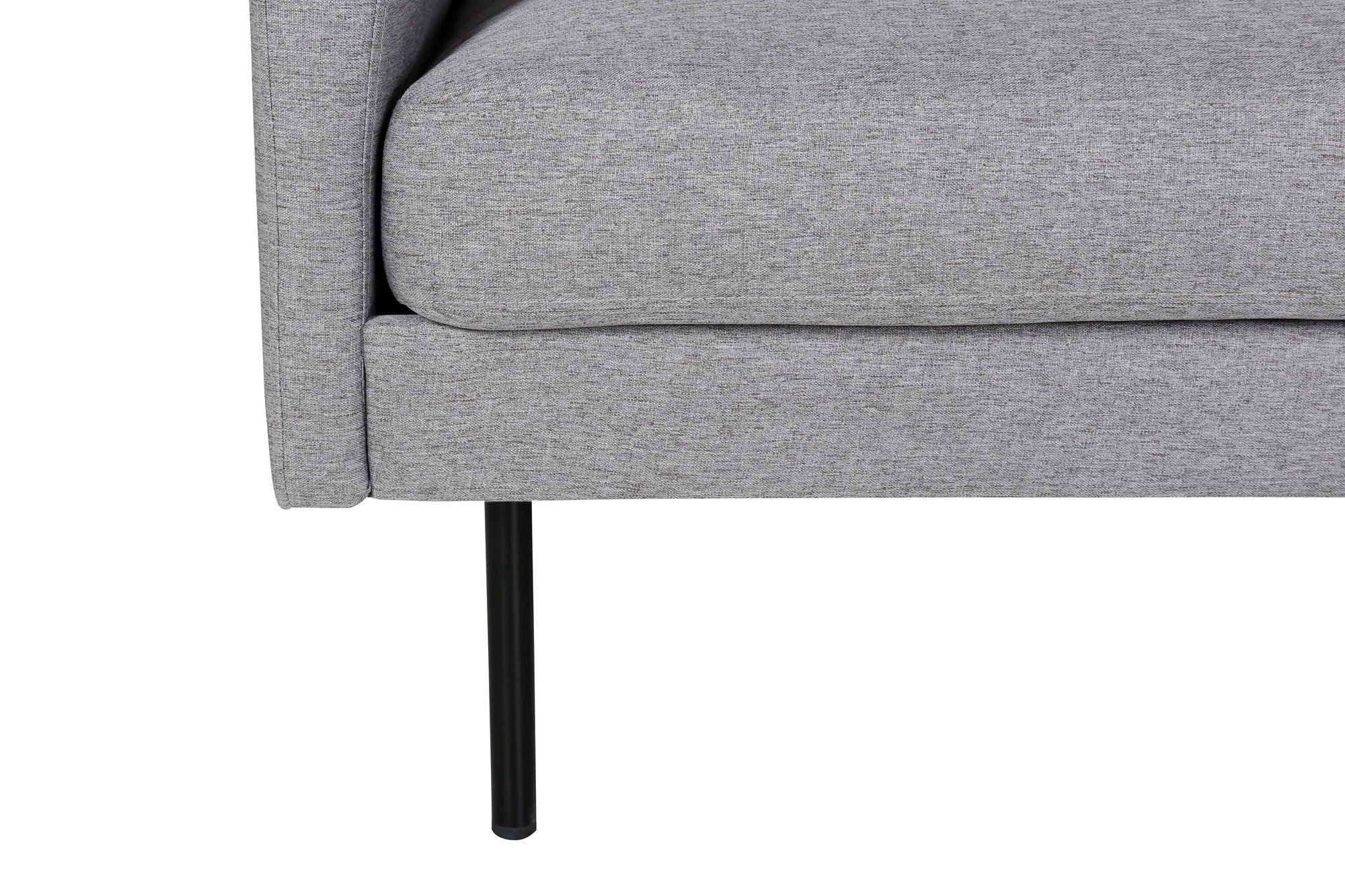 Venture Home Zoom 2-seat sofa - Black / Steel Grey Fabric
