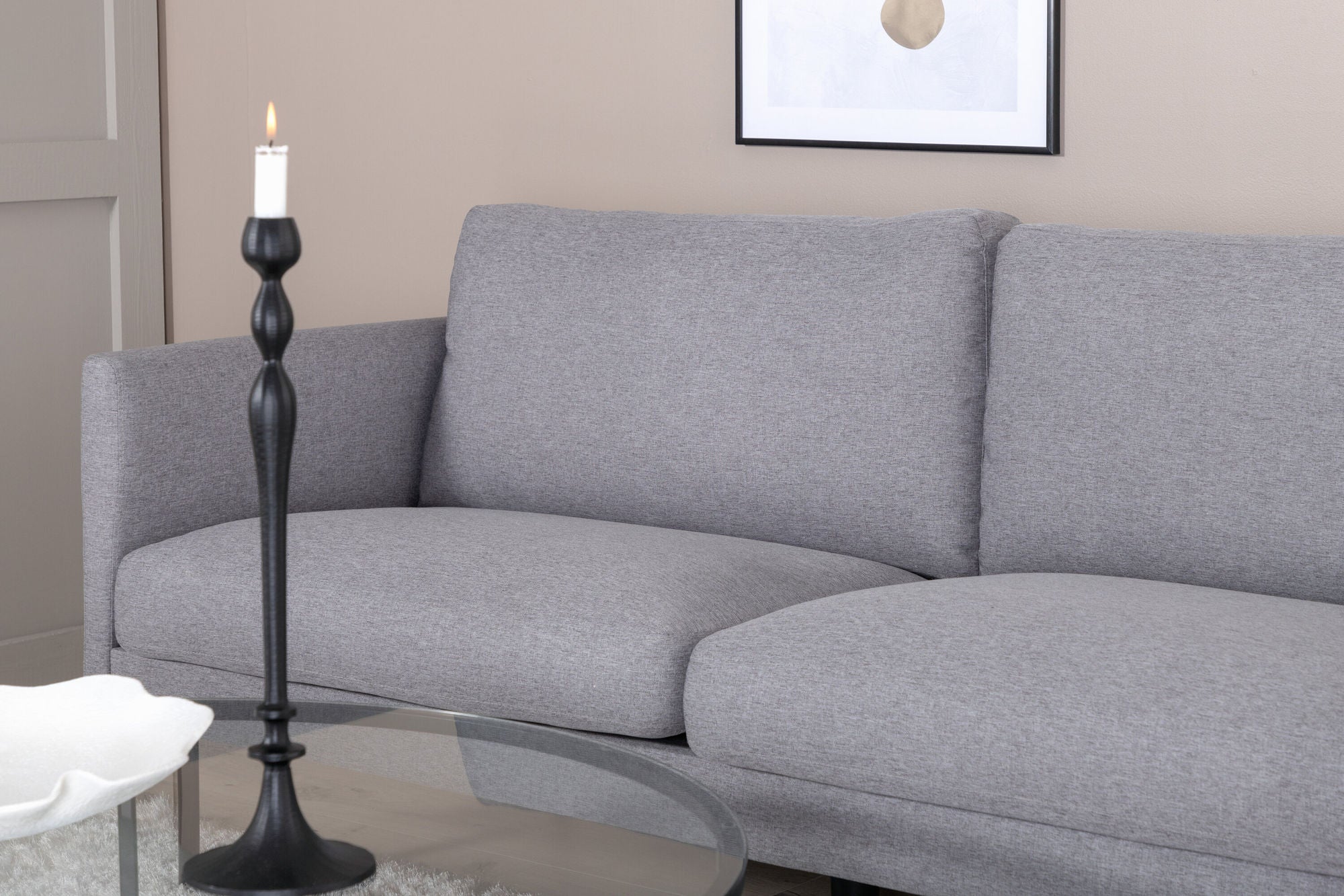 Venture Home Zoom 2-seat sofa - Black / Steel Grey Fabric