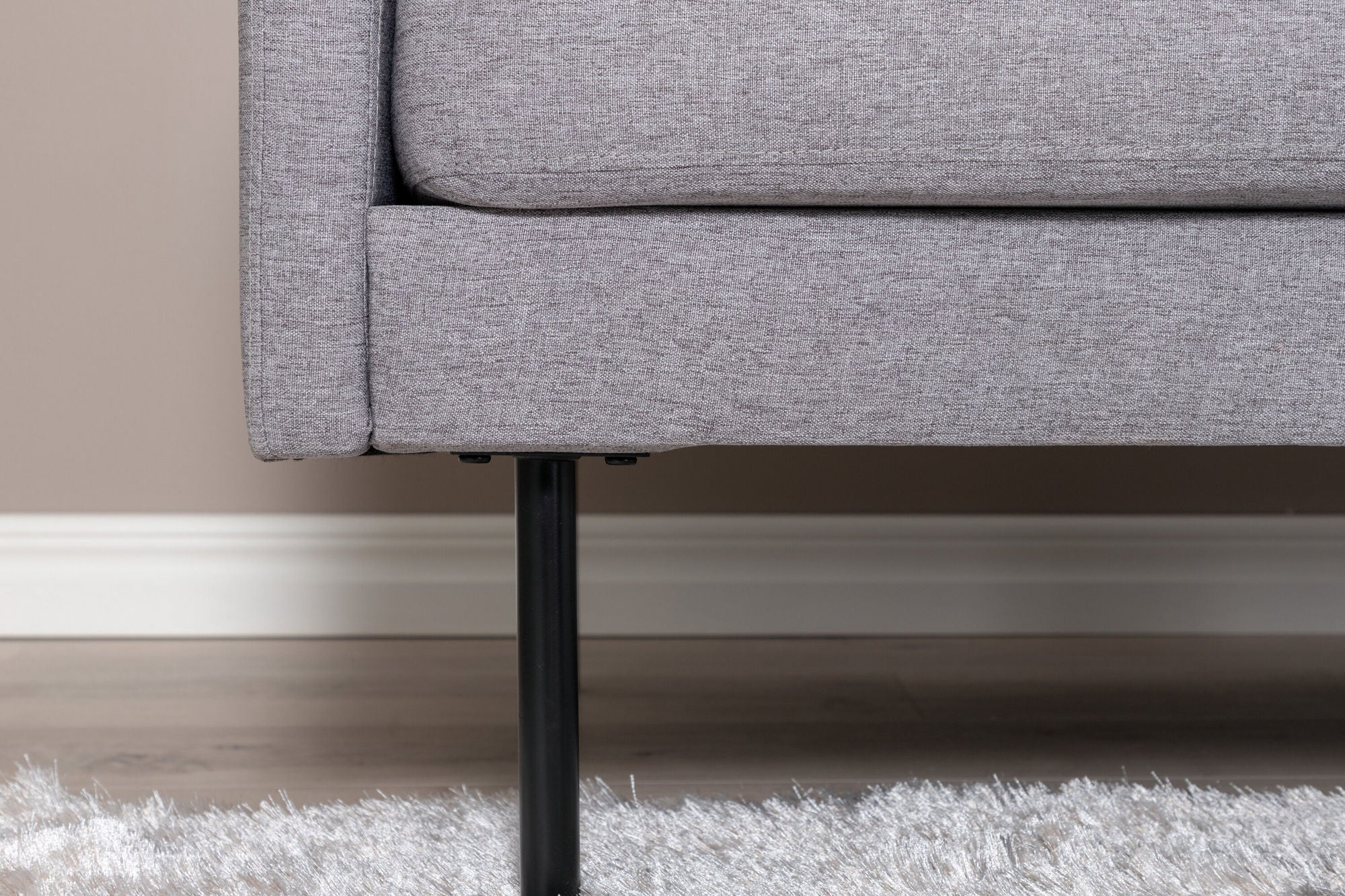 Venture Home Zoom 2-seat sofa - Black / Steel Grey Fabric