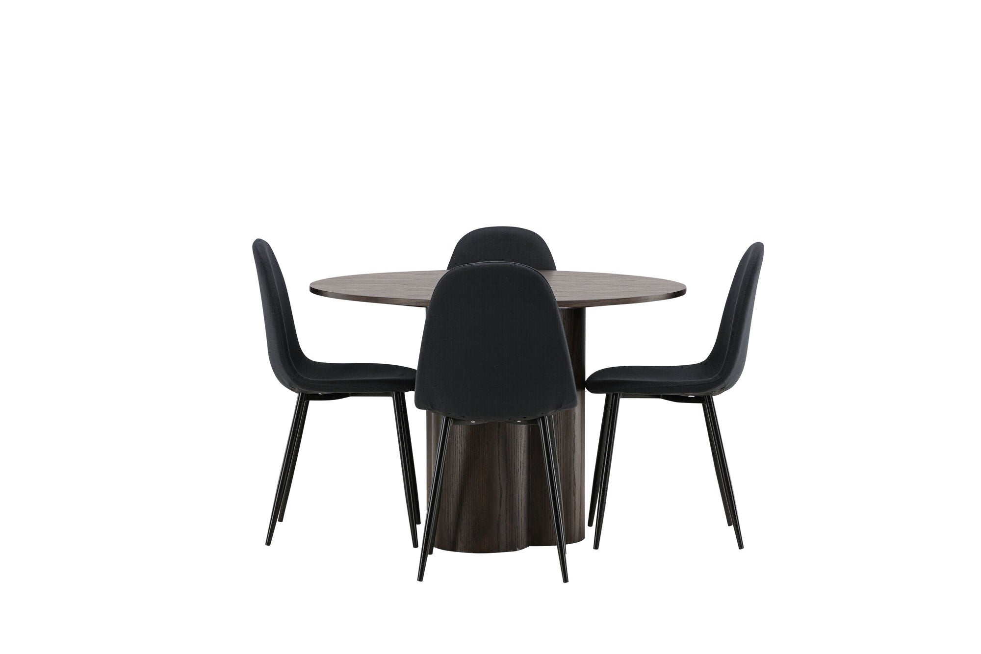 Venture Home OliviaDiningbord-Mocca/MoccaVeneer+PolarDiningstol-BlackLegs-BlackFabric_4