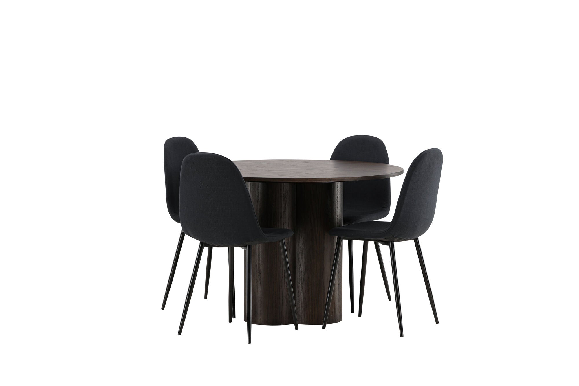 Venture Home OliviaDiningbord-Mocca/MoccaVeneer+PolarDiningstol-BlackLegs-BlackFabric_4