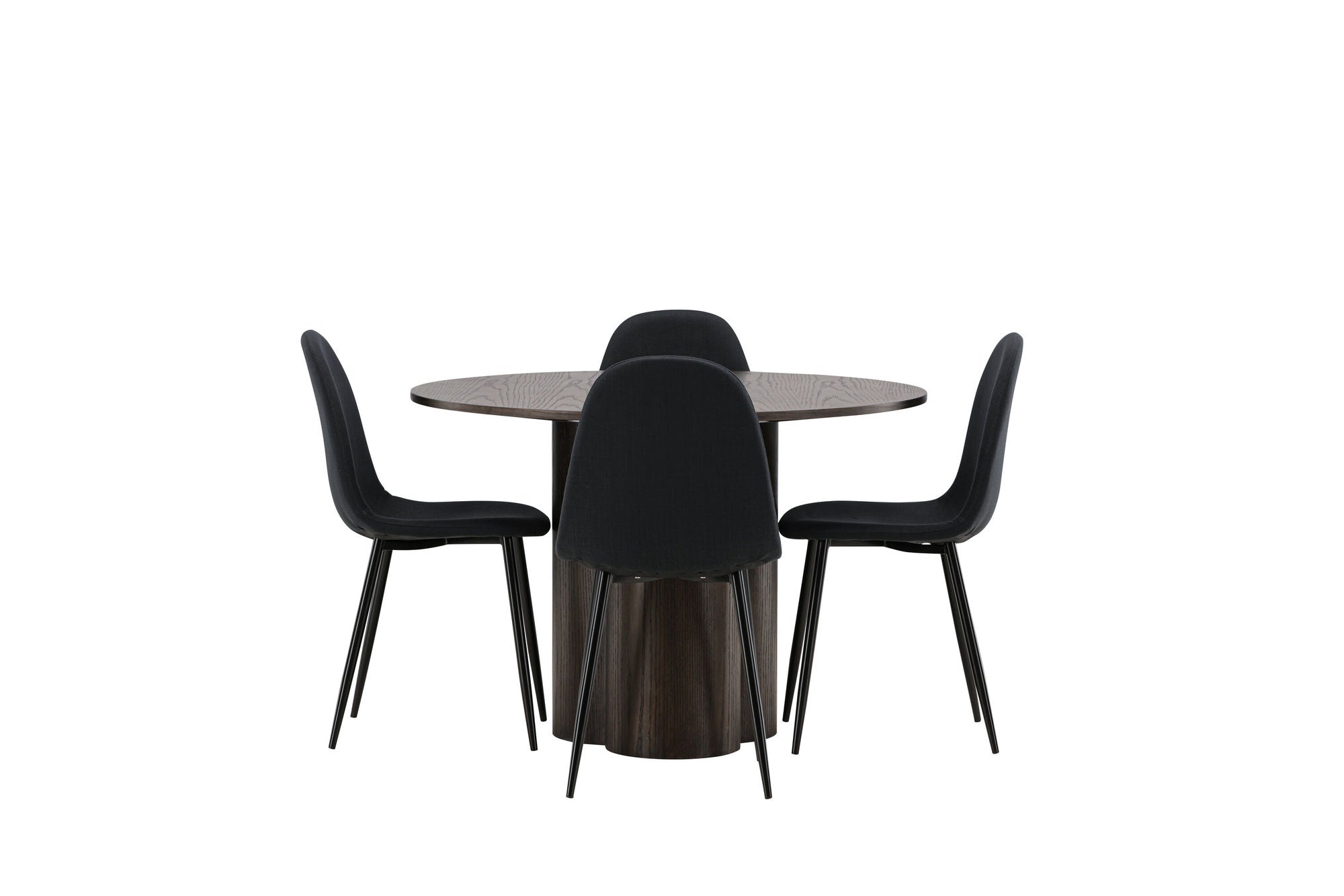 Venture Home OliviaDiningbord-Mocca/MoccaVeneer+PolarDiningstol-BlackLegs-BlackFabric_4