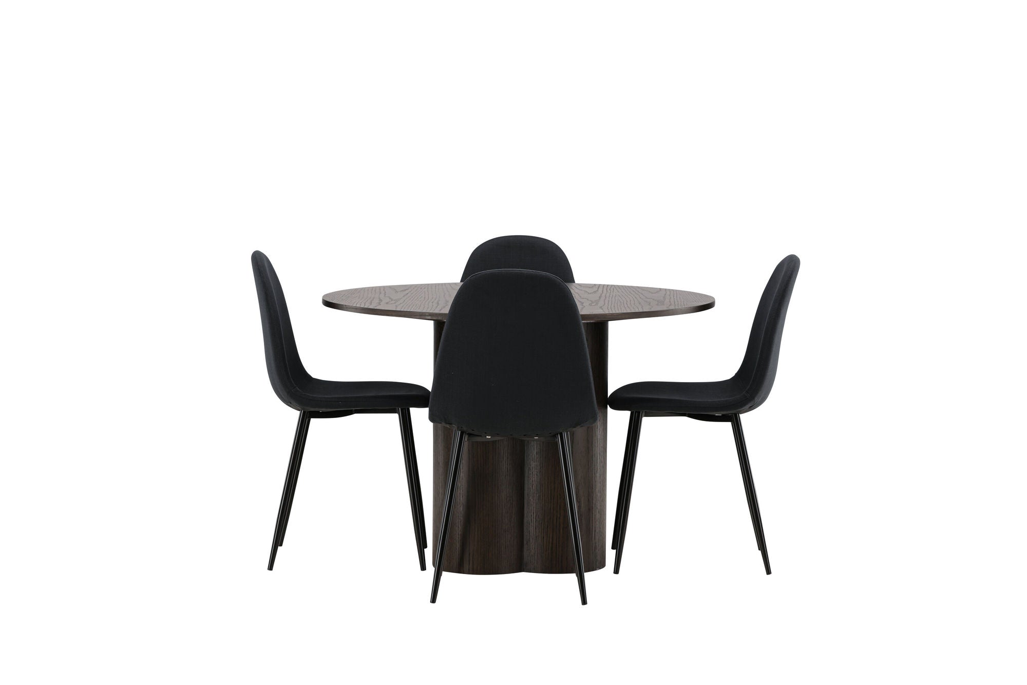 Venture Home OliviaDiningbord-Mocca/MoccaVeneer+PolarDiningstol-BlackLegs-BlackFabric_4