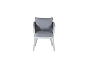 Venture Home Virya Spisebordsstol 2-pack - White Alu / Grey Cushion