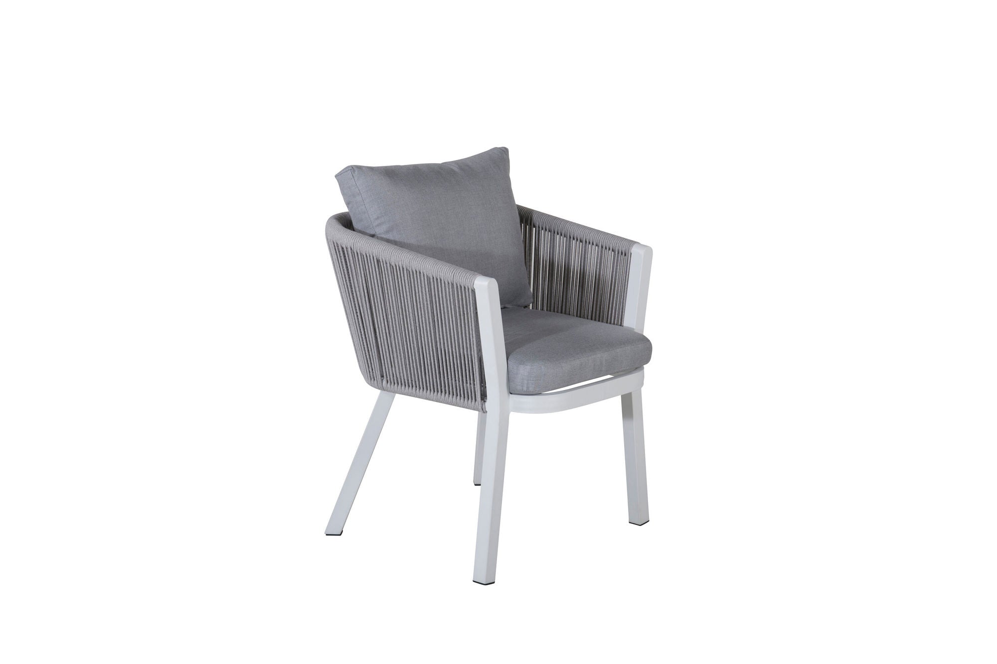 Venture Home Virya Spisebordsstol 2-pack - White Alu / Grey Cushion