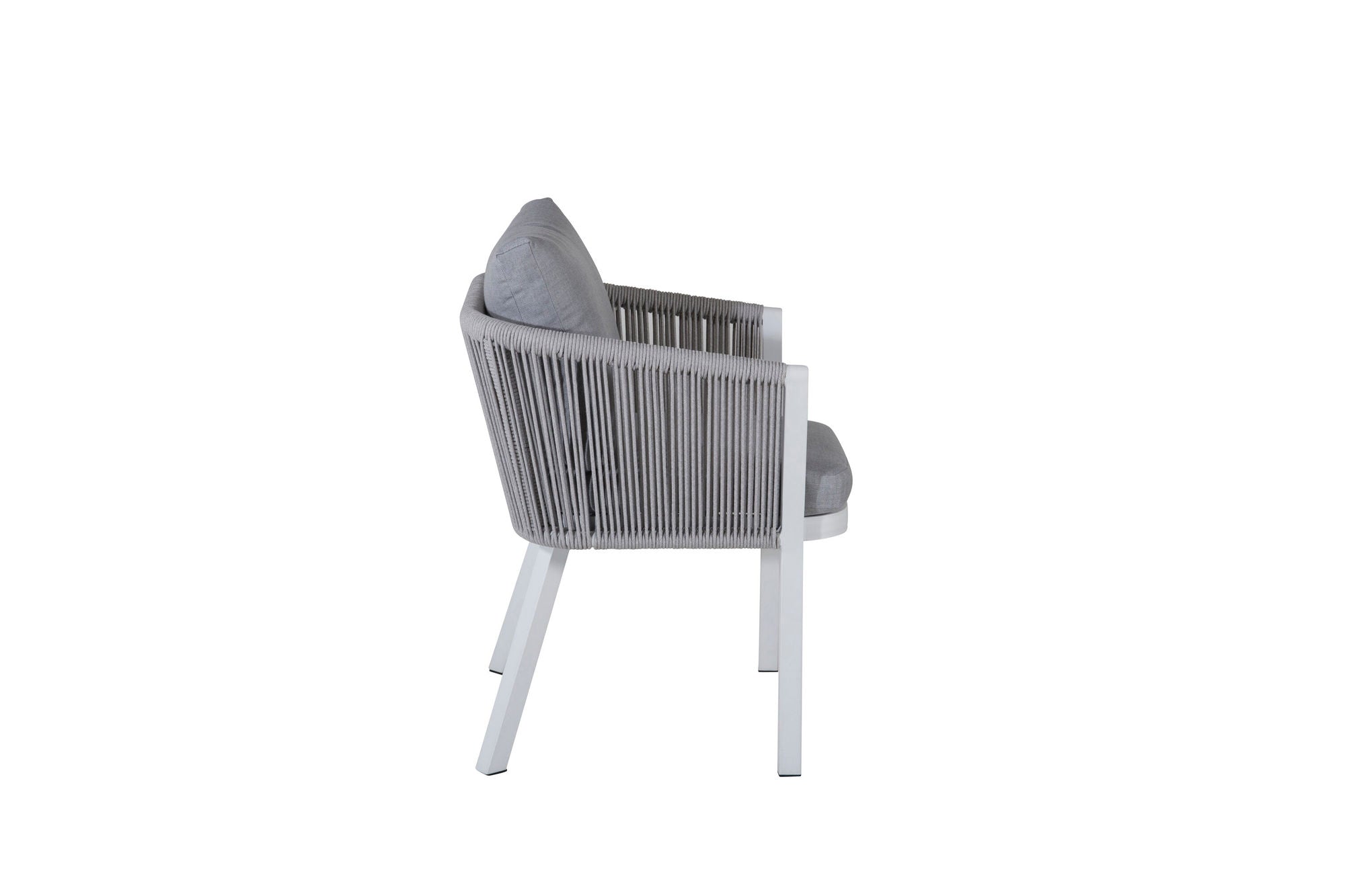 Venture Home Virya Spisebordsstol 2-pack - White Alu / Grey Cushion