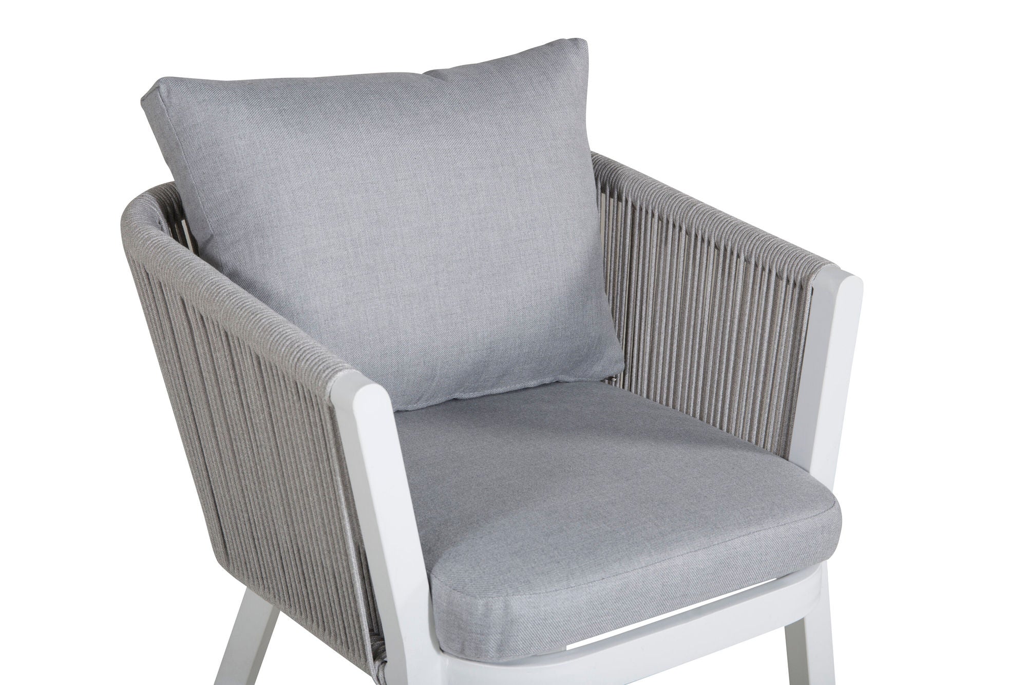 Venture Home Virya Spisebordsstol 2-pack - White Alu / Grey Cushion
