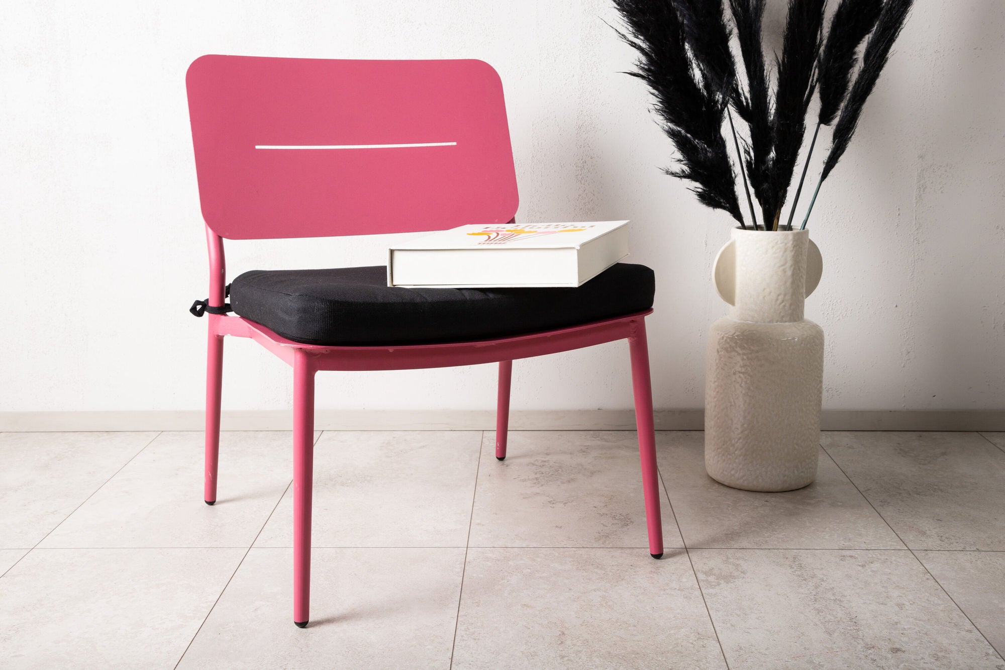 Venture Home Lina Lounge stol 2-pack - Pink / Black Cushion