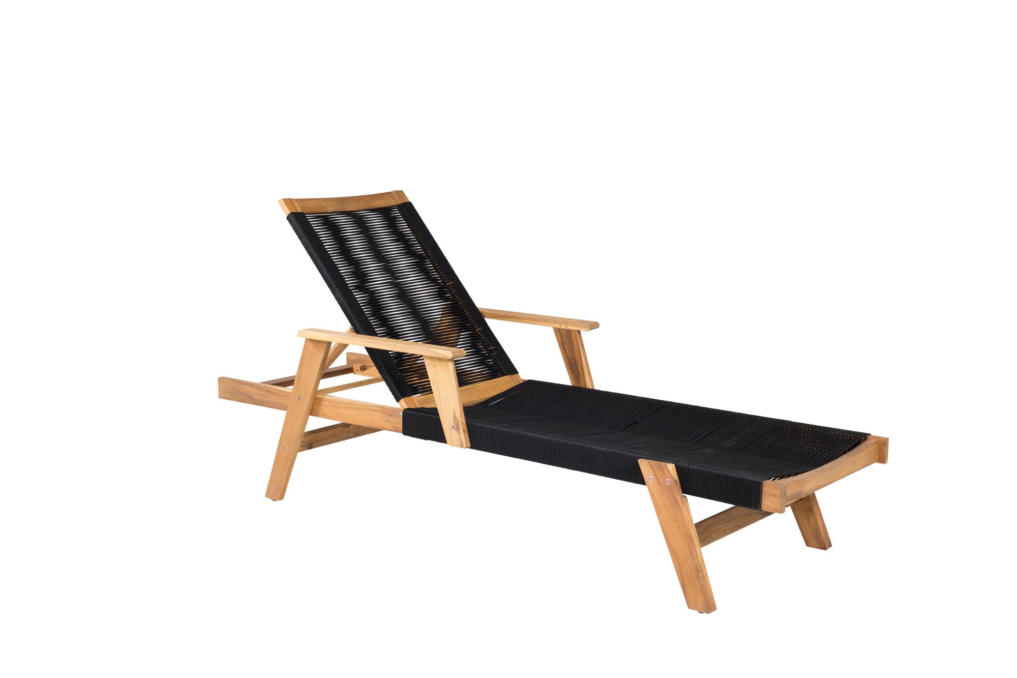 Venture Home Little John Sun Lounge - Black Rope / Acacia