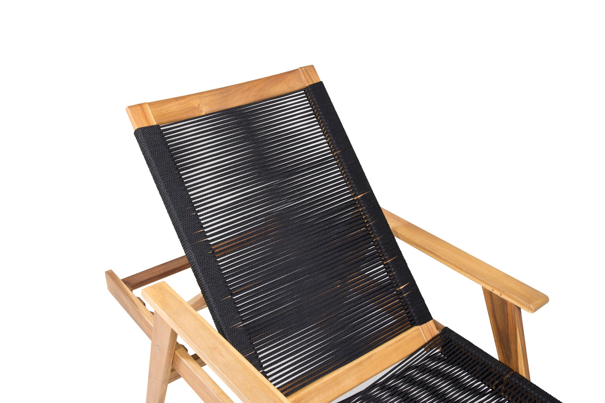 Venture Home Little John Sun Lounge - Black Rope / Acacia