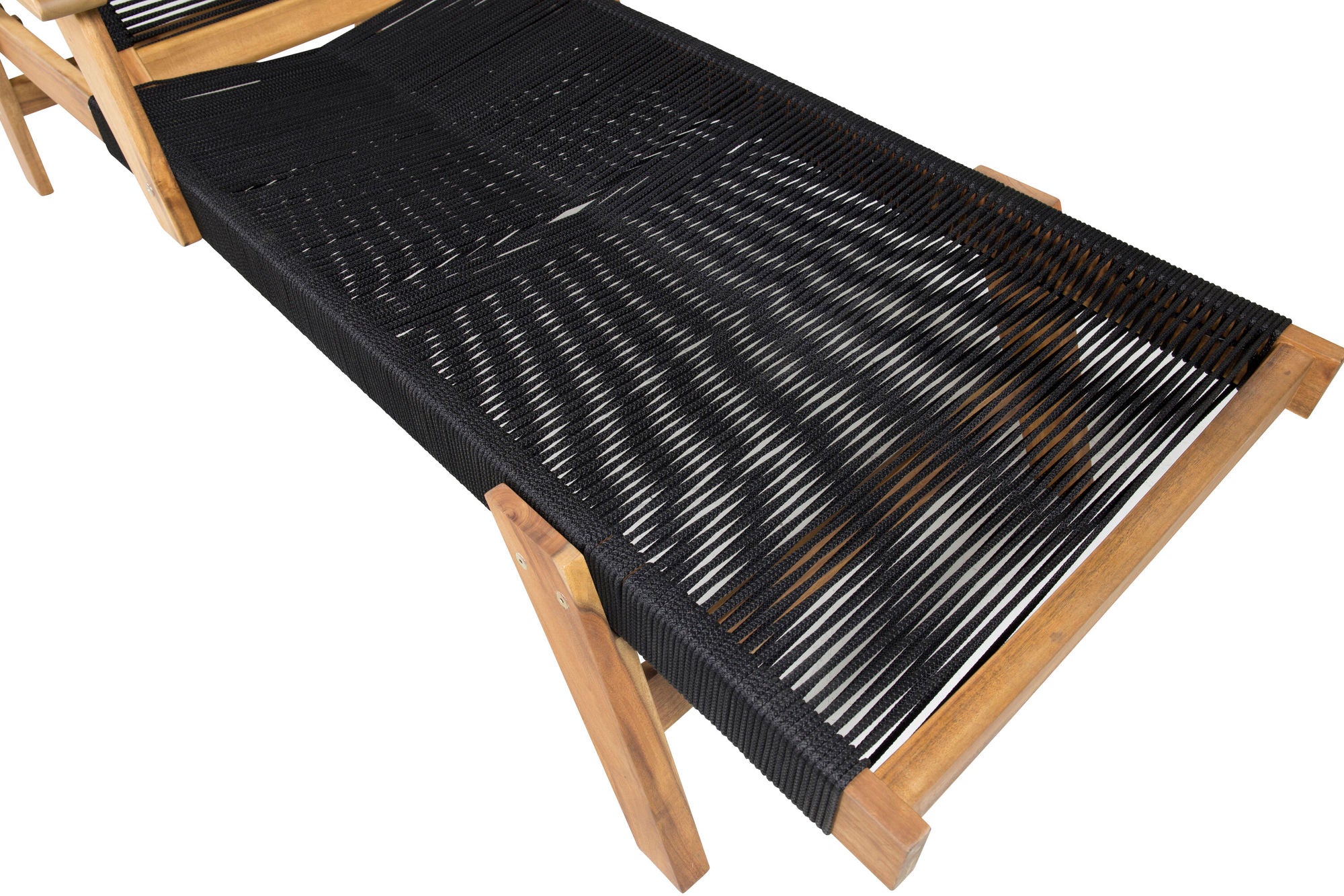 Venture Home Little John Sun Lounge - Black Rope / Acacia