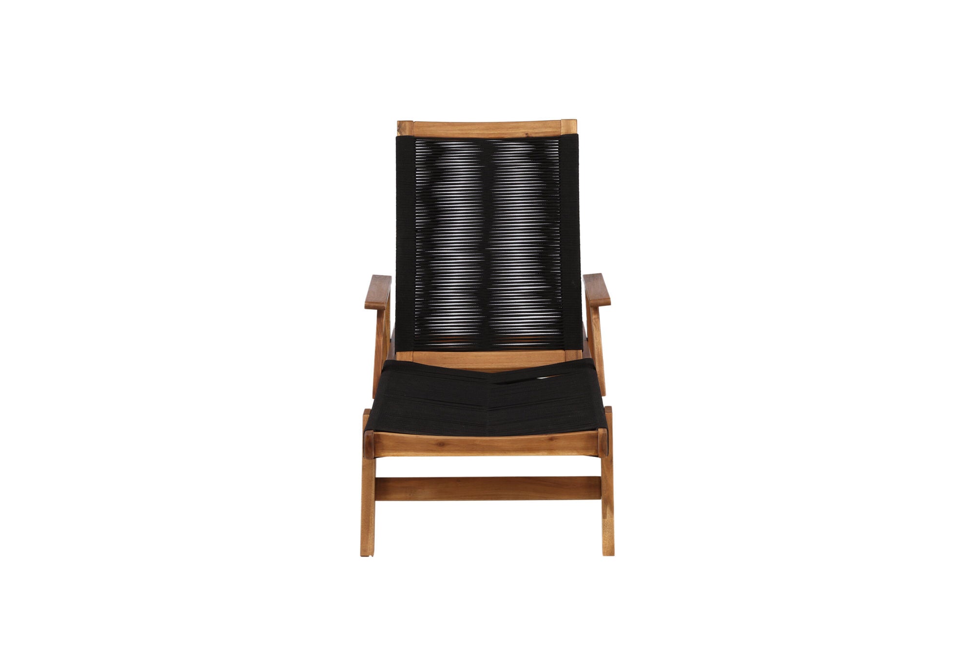 Venture Home Little John Sun Lounge - Black Rope / Acacia
