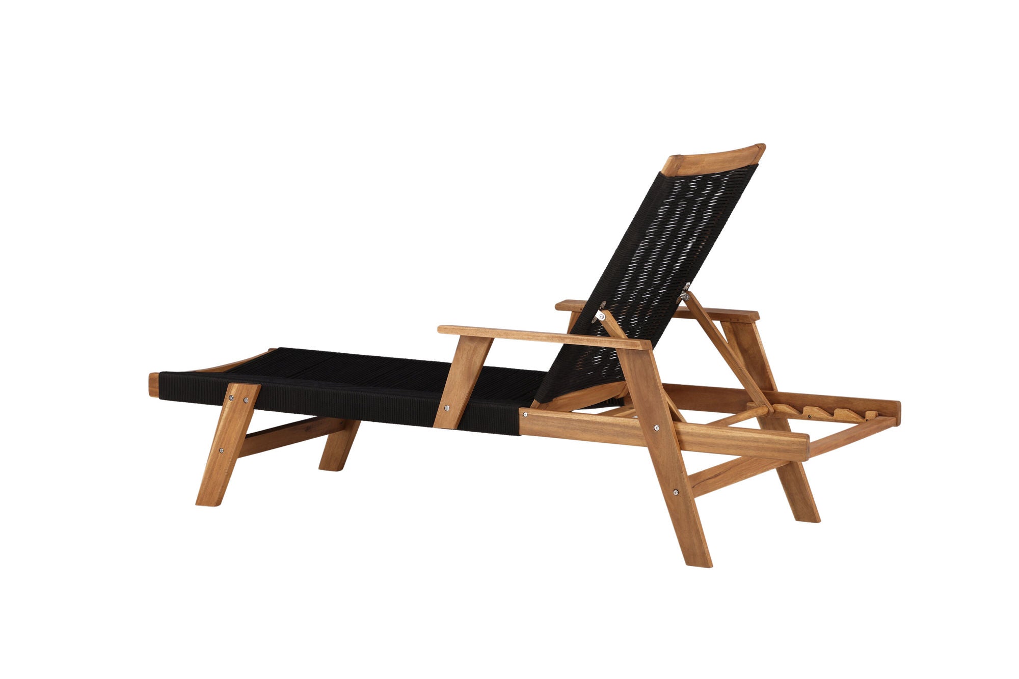 Venture Home Little John Sun Lounge - Black Rope / Acacia