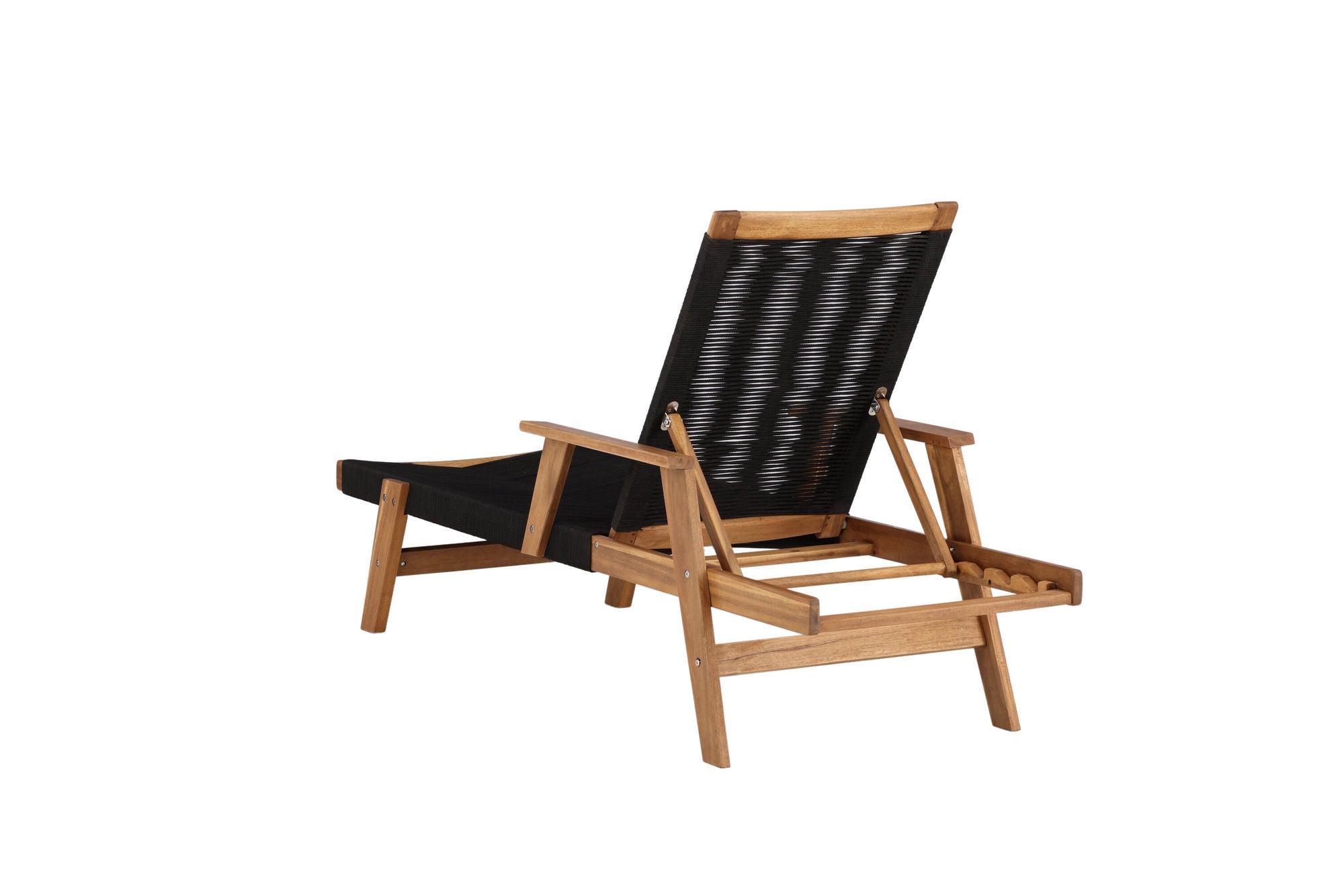 Venture Home Little John Sun Lounge - Black Rope / Acacia