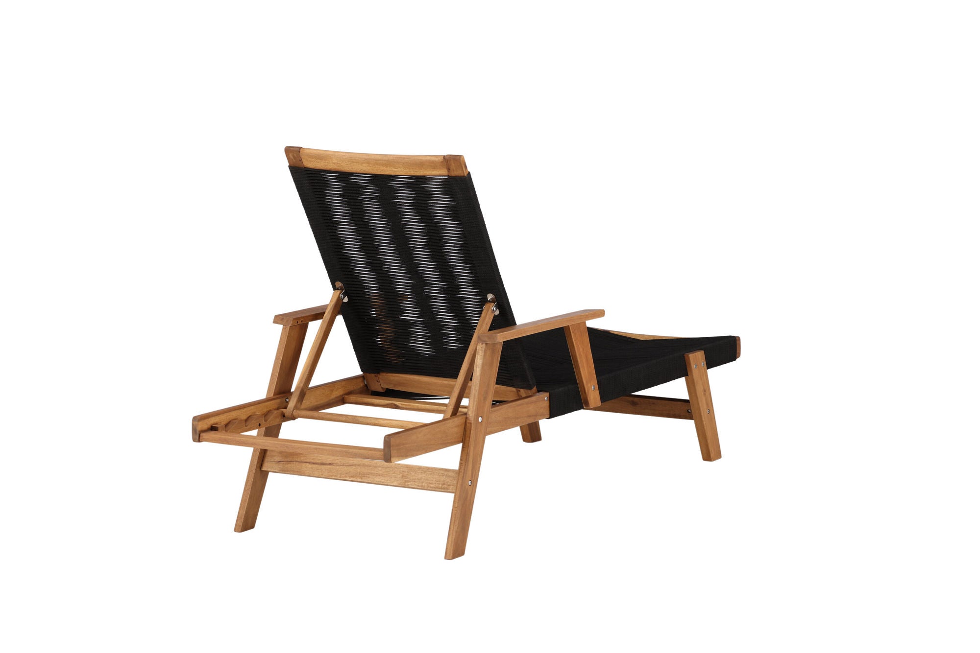 Venture Home Little John Sun Lounge - Black Rope / Acacia