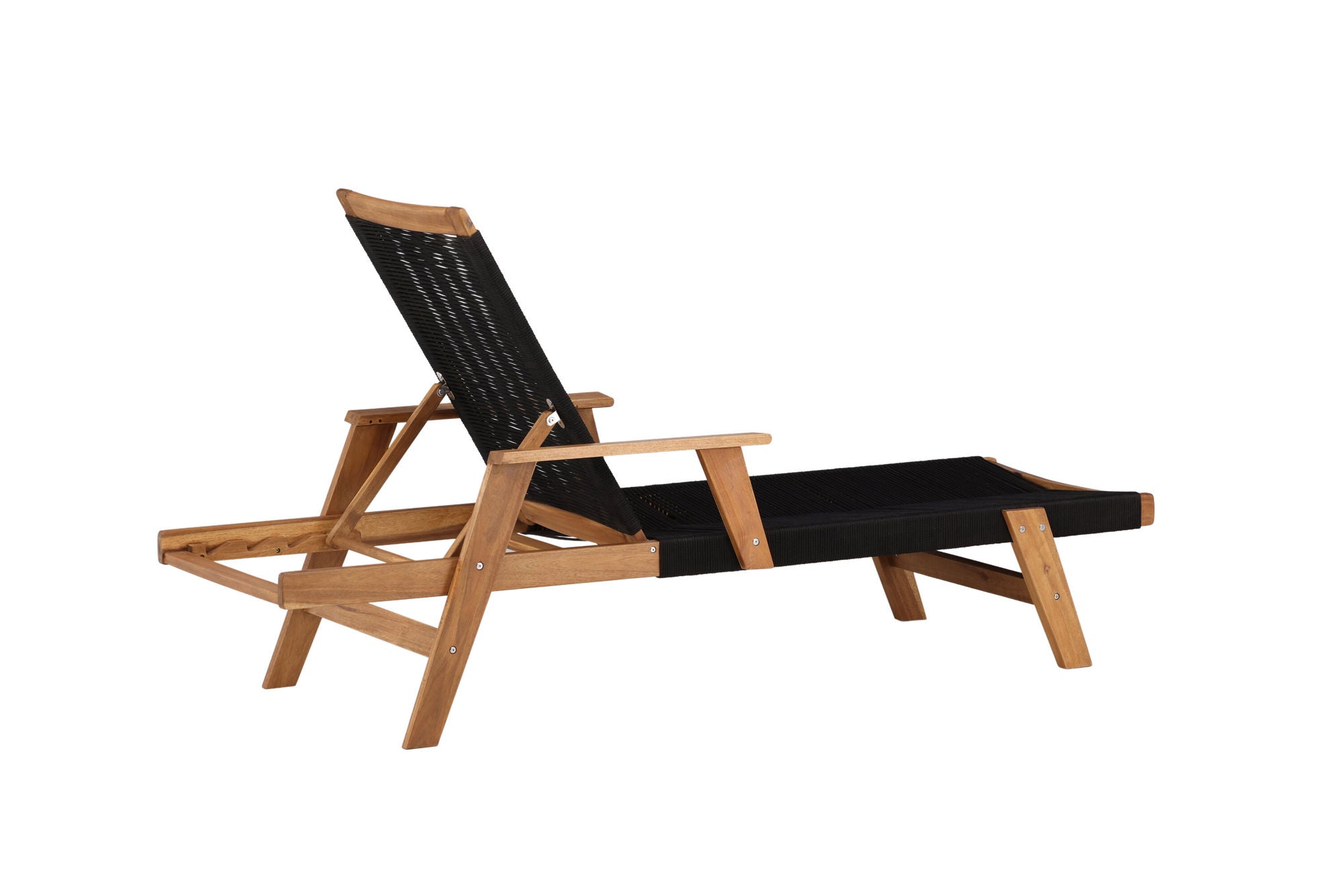 Venture Home Little John Sun Lounge - Black Rope / Acacia