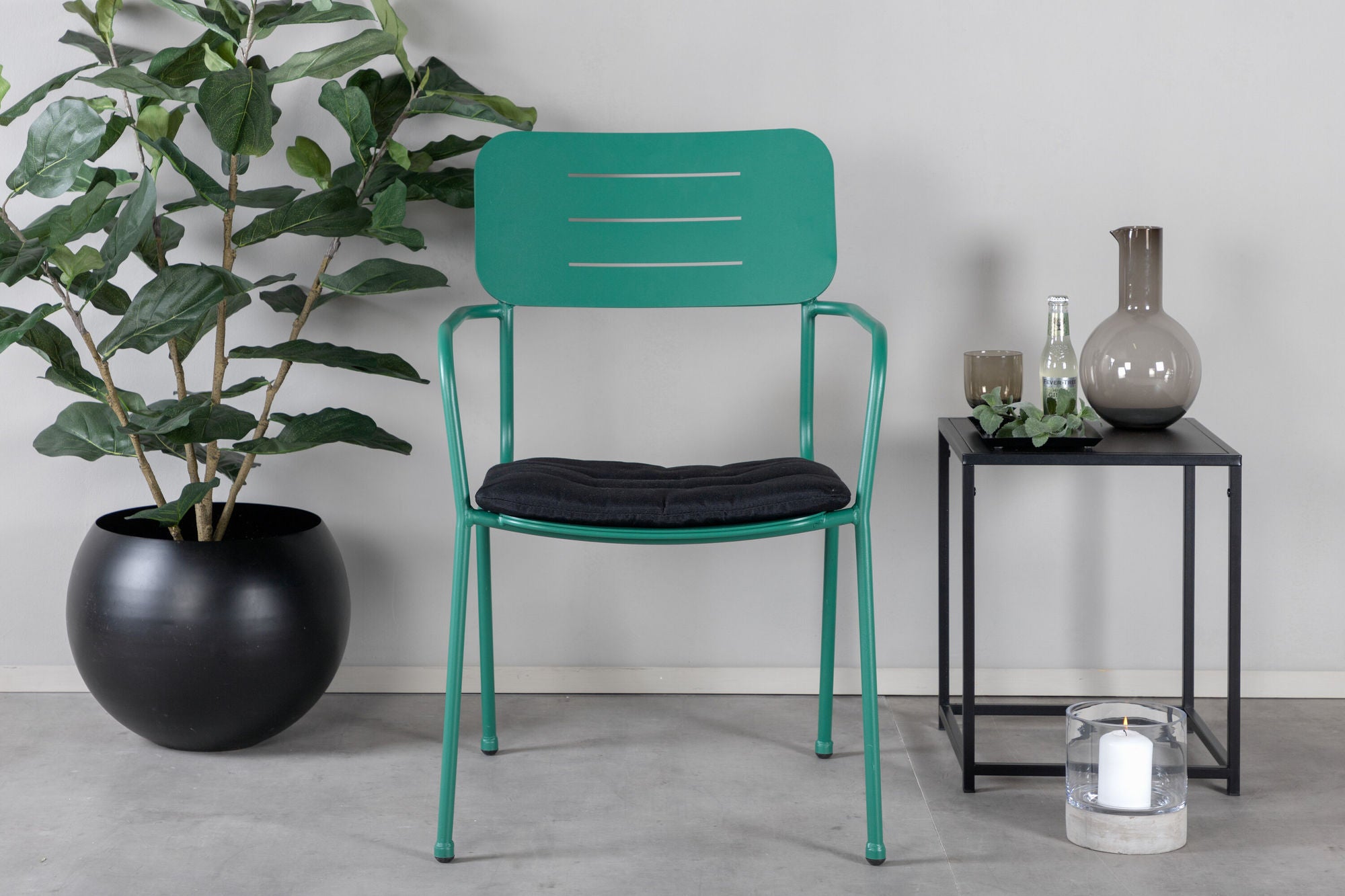 Venture Home Nicke Spisebordsstol W. Armrest 2-pack - Gren Steel
