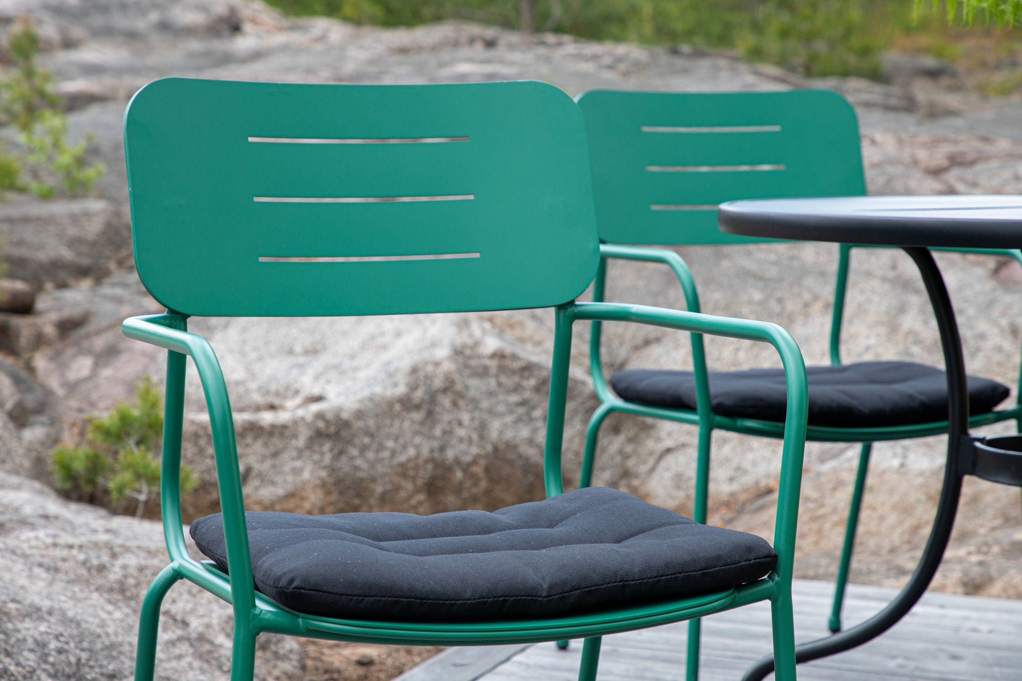 Venture Home Nicke Spisebordsstol W. Armrest 2-pack - Gren Steel