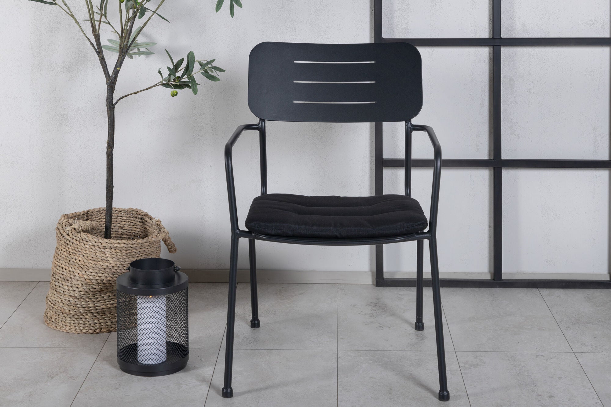 Venture Home Nicke Spisebordsstol W. Armrest 2-pack - Black Steel