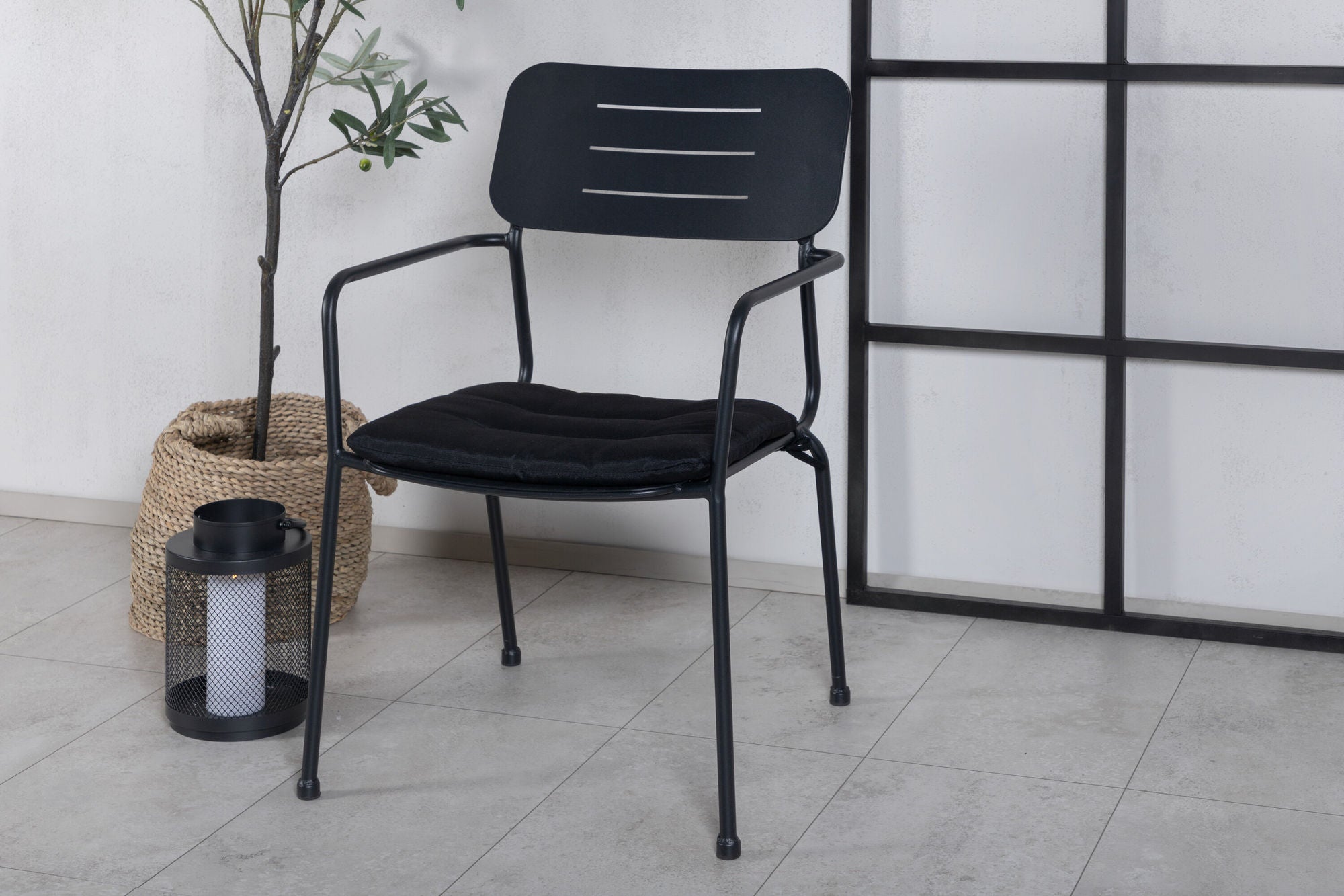 Venture Home Nicke Spisebordsstol W. Armrest 2-pack - Black Steel