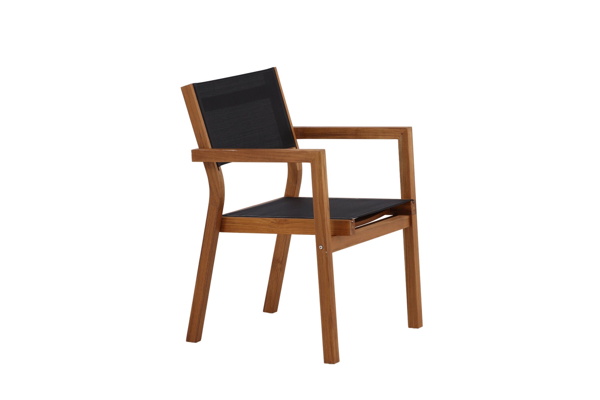Venture Home Venice Stackingchair 2-pack - Teak / Black Textilene