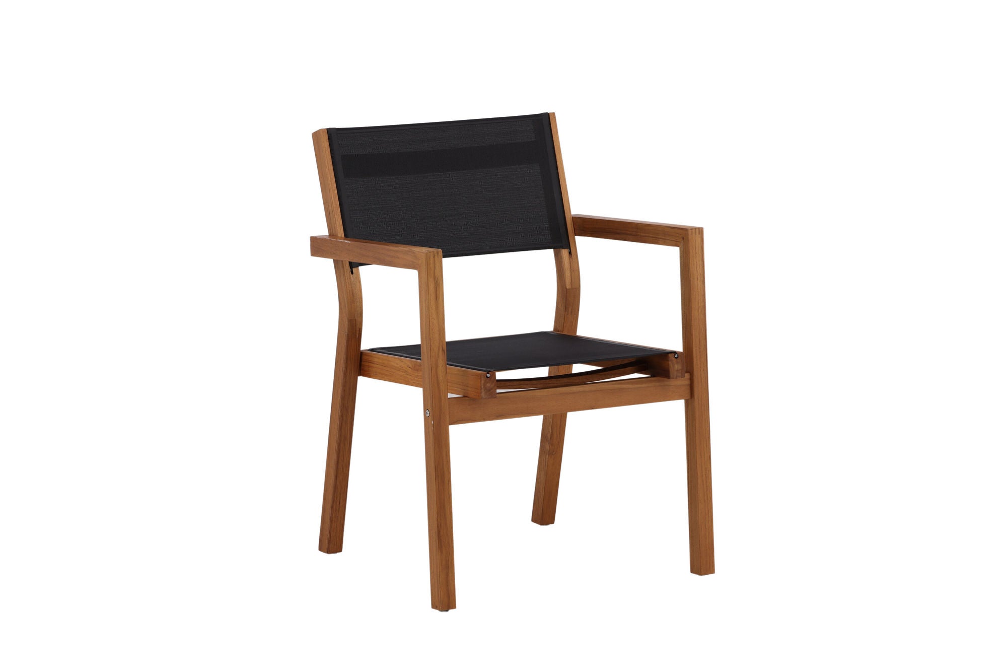 Venture Home Venice Stackingchair 2-pack - Teak / Black Textilene