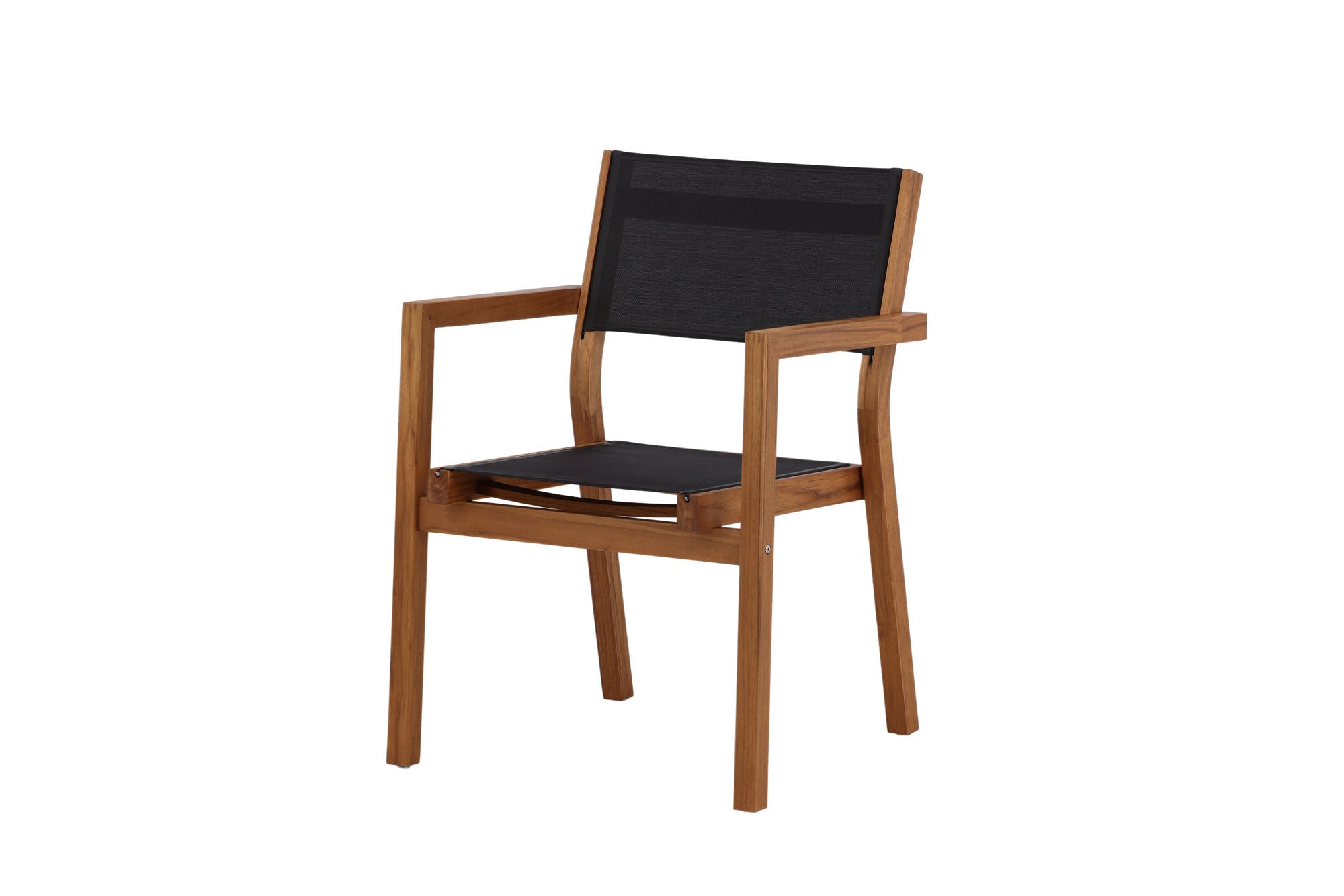 Venture Home Venice Stackingchair 2-pack - Teak / Black Textilene