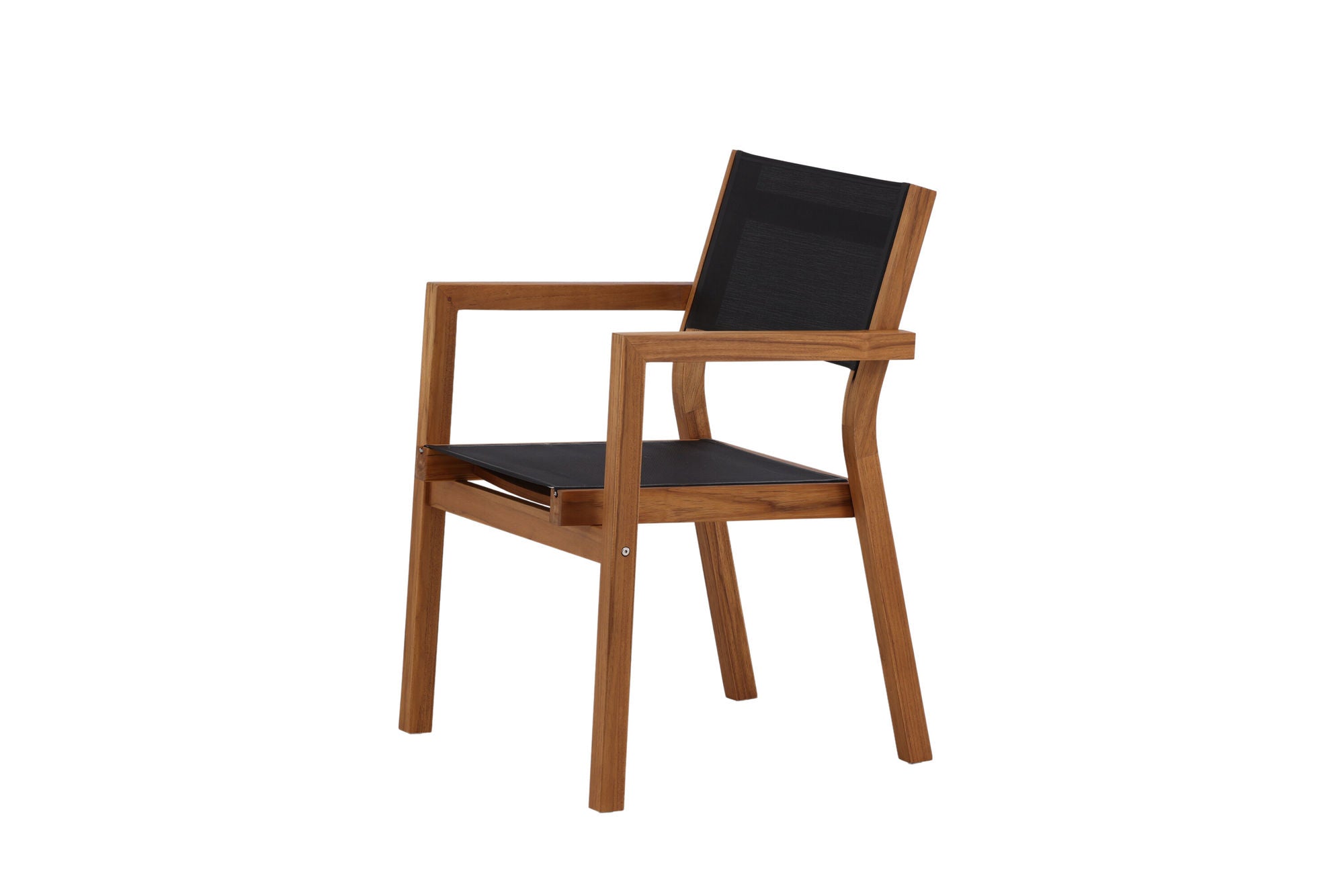 Venture Home Venice Stackingchair 2-pack - Teak / Black Textilene