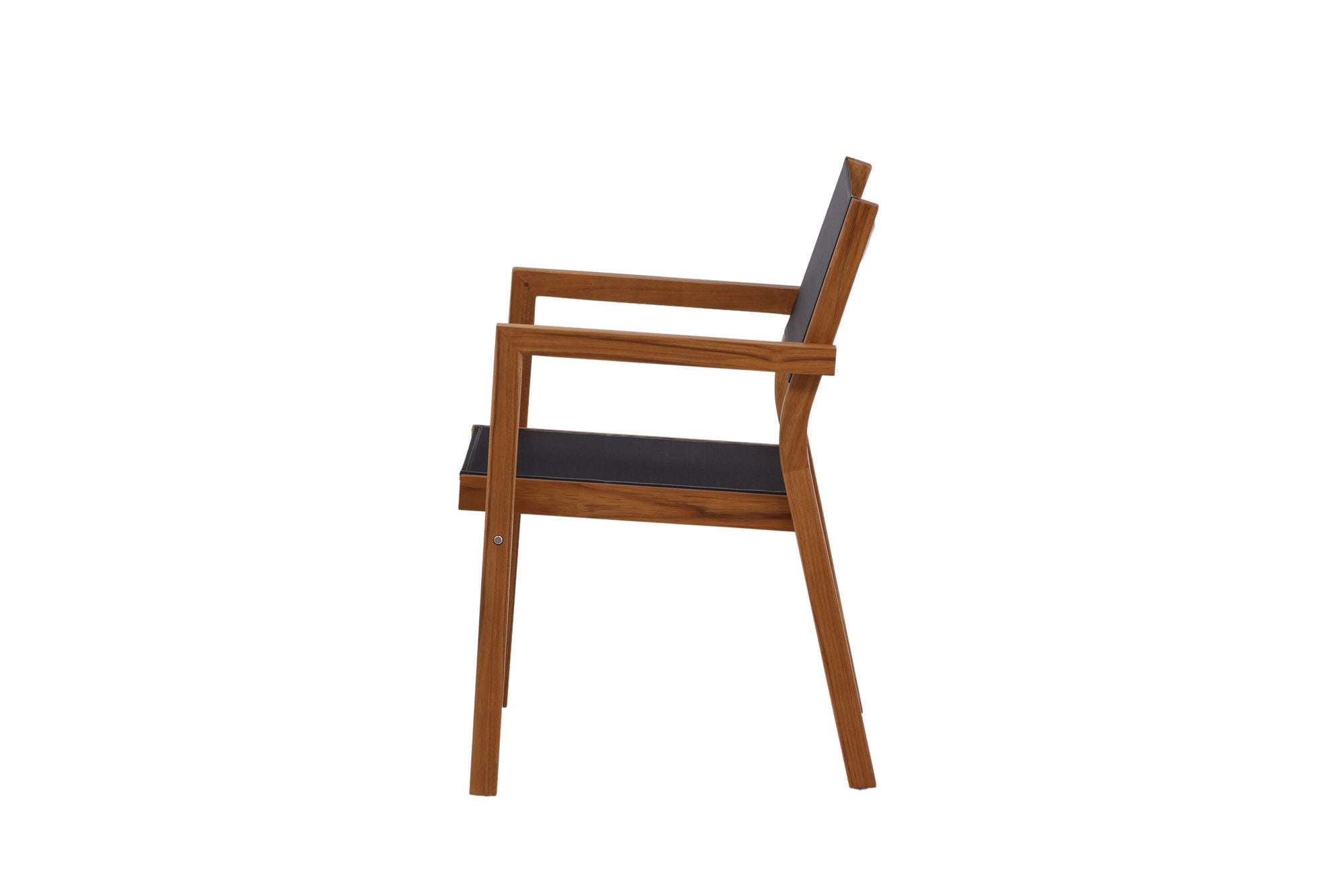 Venture Home Venice Stackingchair 2-pack - Teak / Black Textilene