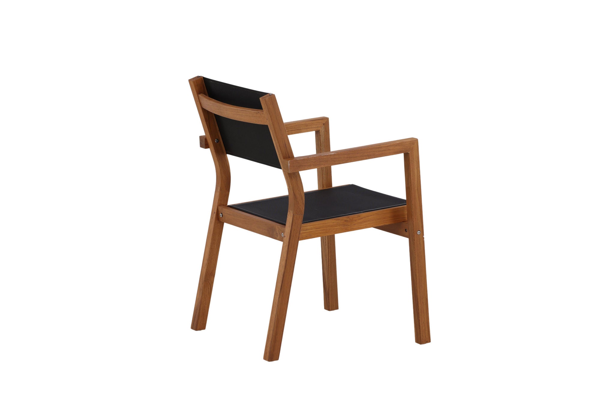 Venture Home Venice Stackingchair 2-pack - Teak / Black Textilene