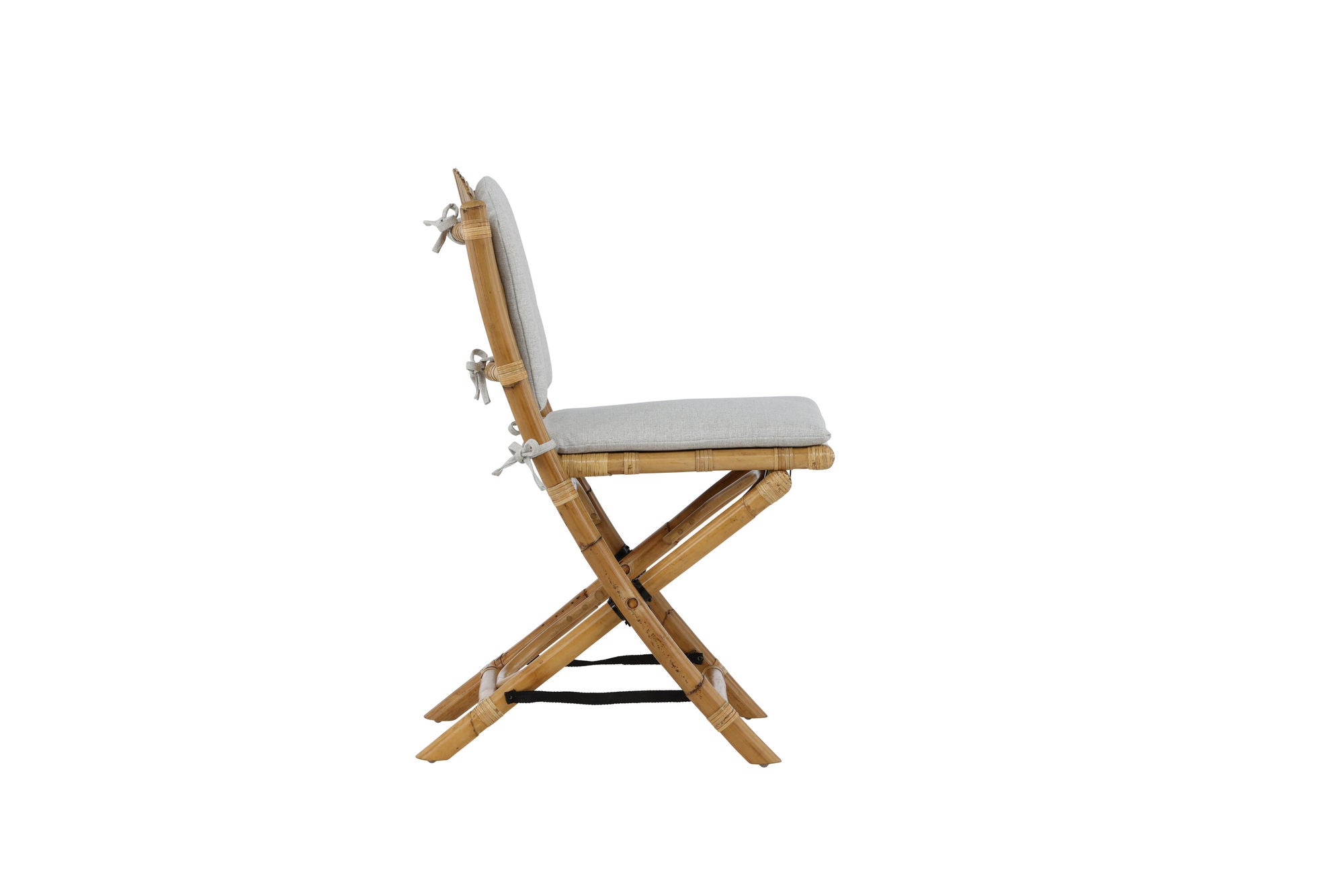 Venture Home Cane Foldable dining stol - Bamboo / Grey Cushion