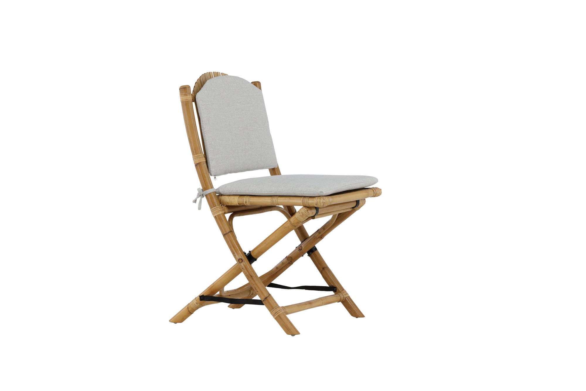 Venture Home Cane Foldable dining stol - Bamboo / Grey Cushion