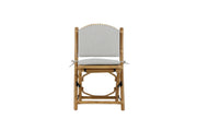 Venture Home Cane Foldable dining stol - Bamboo / Grey Cushion