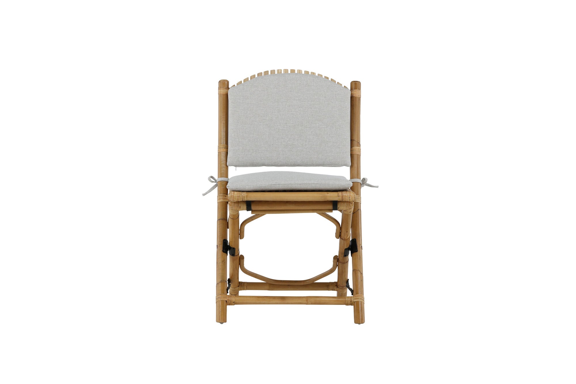 Venture Home Cane Foldable dining stol - Bamboo / Grey Cushion