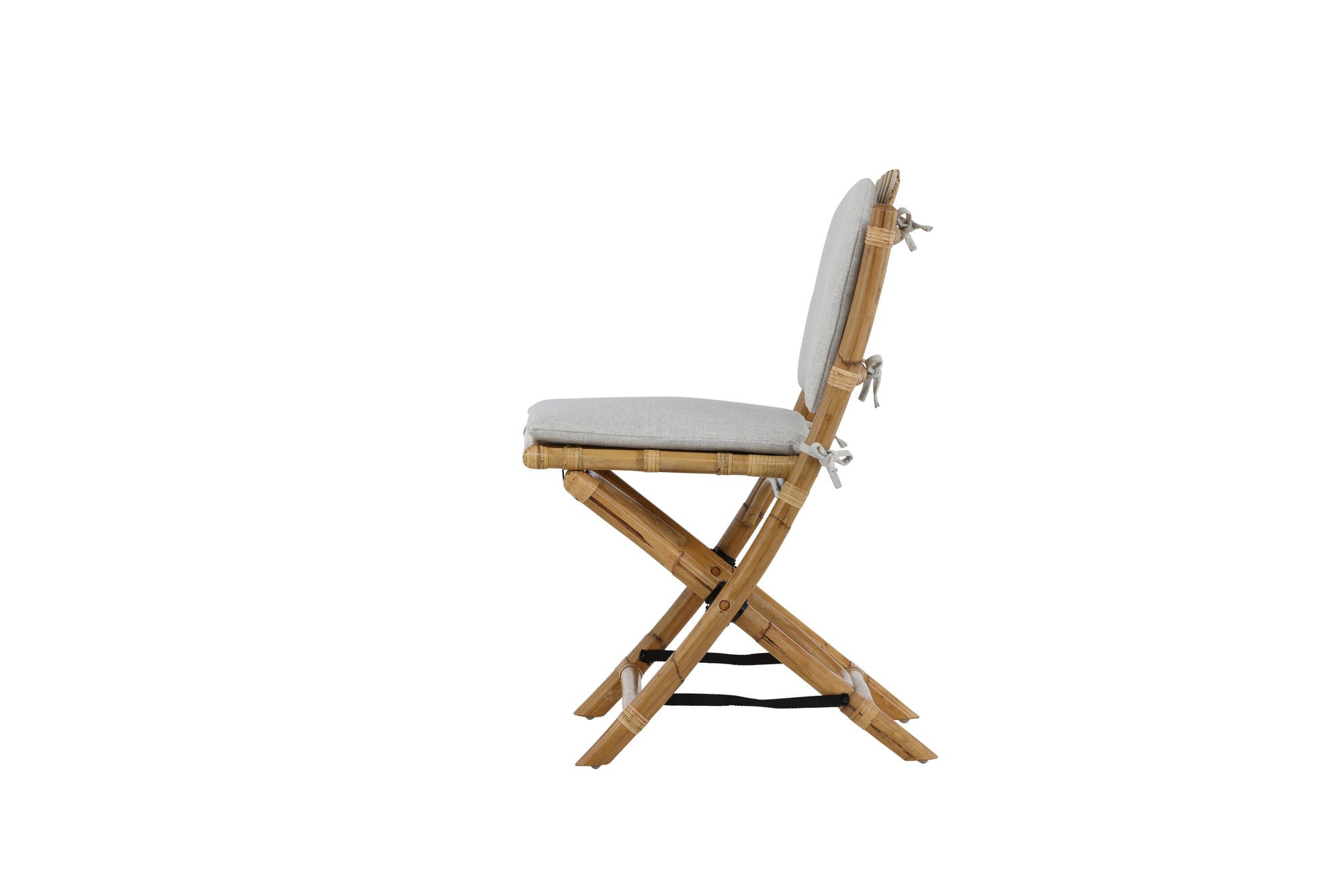 Venture Home Cane Foldable dining stol - Bamboo / Grey Cushion