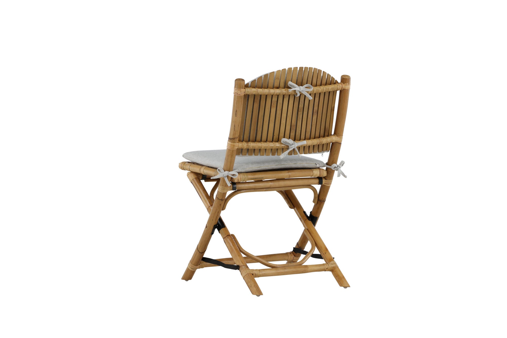 Venture Home Cane Foldable dining stol - Bamboo / Grey Cushion