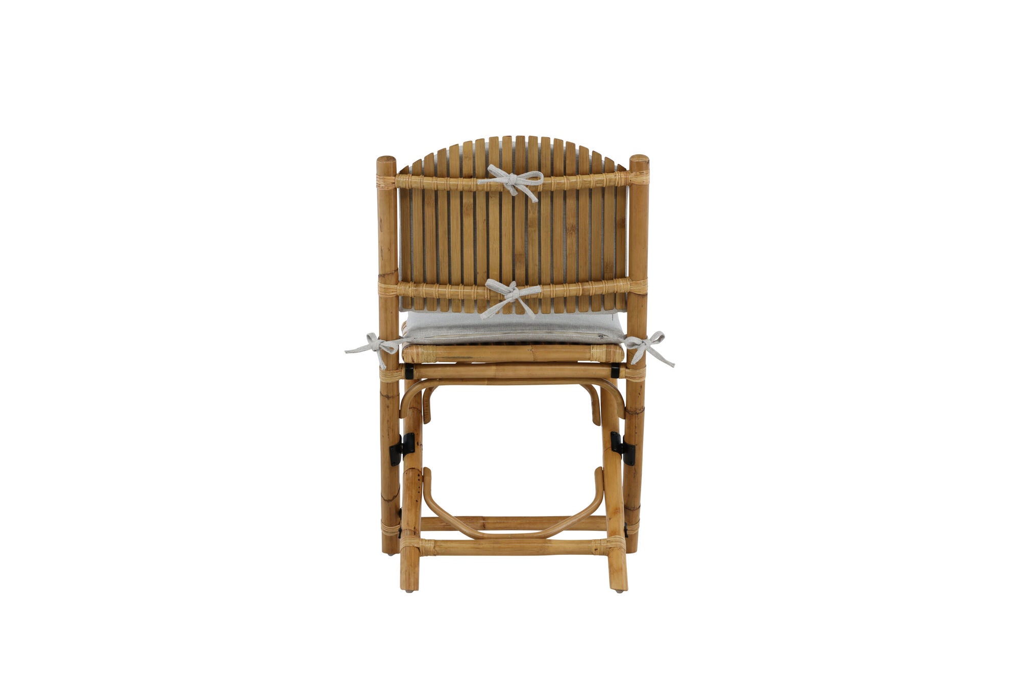 Venture Home Cane Foldable dining stol - Bamboo / Grey Cushion