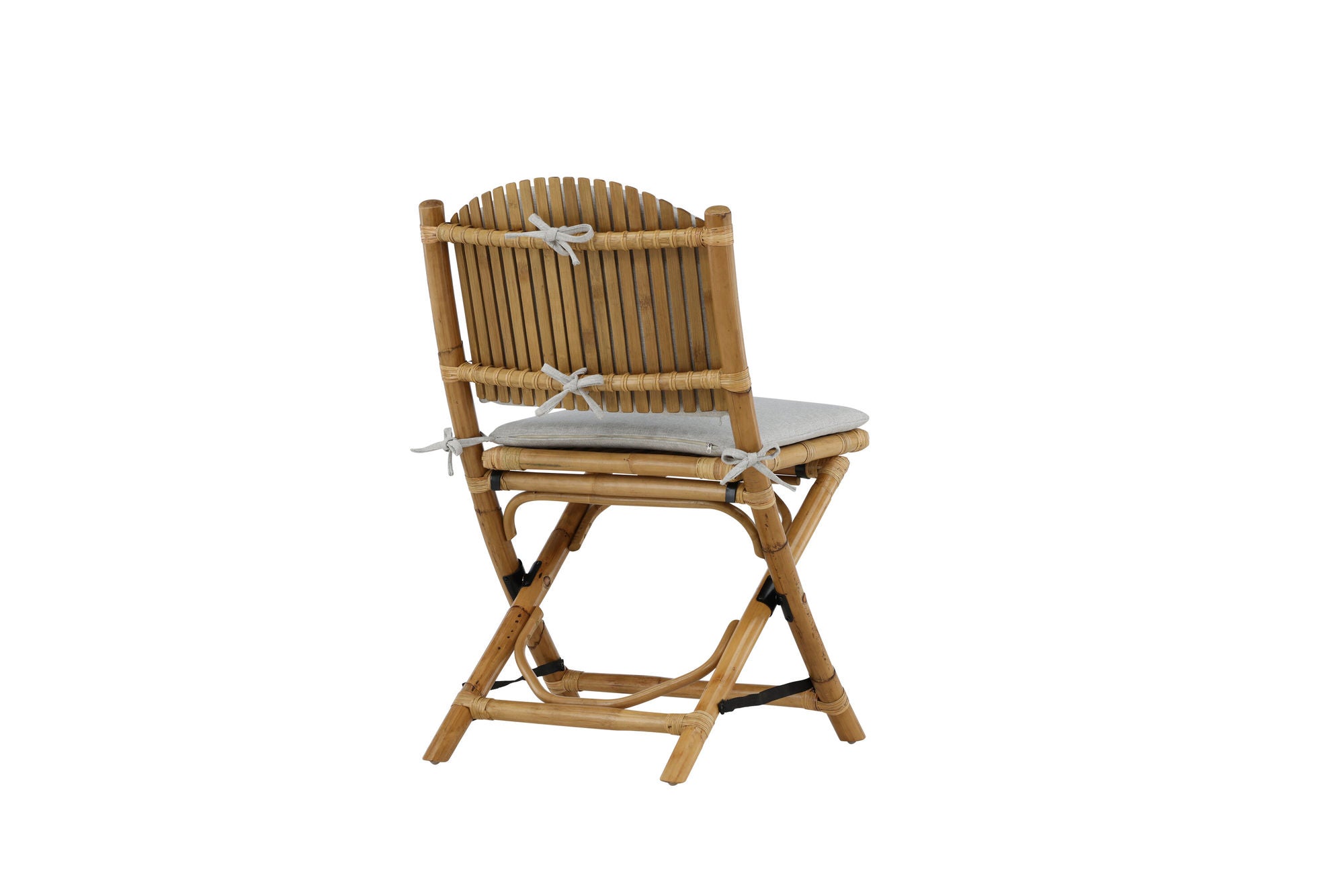 Venture Home Cane Foldable dining stol - Bamboo / Grey Cushion