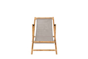 Venture Home Cane Foldable lounge stol - Bamboo / Grey Cushion