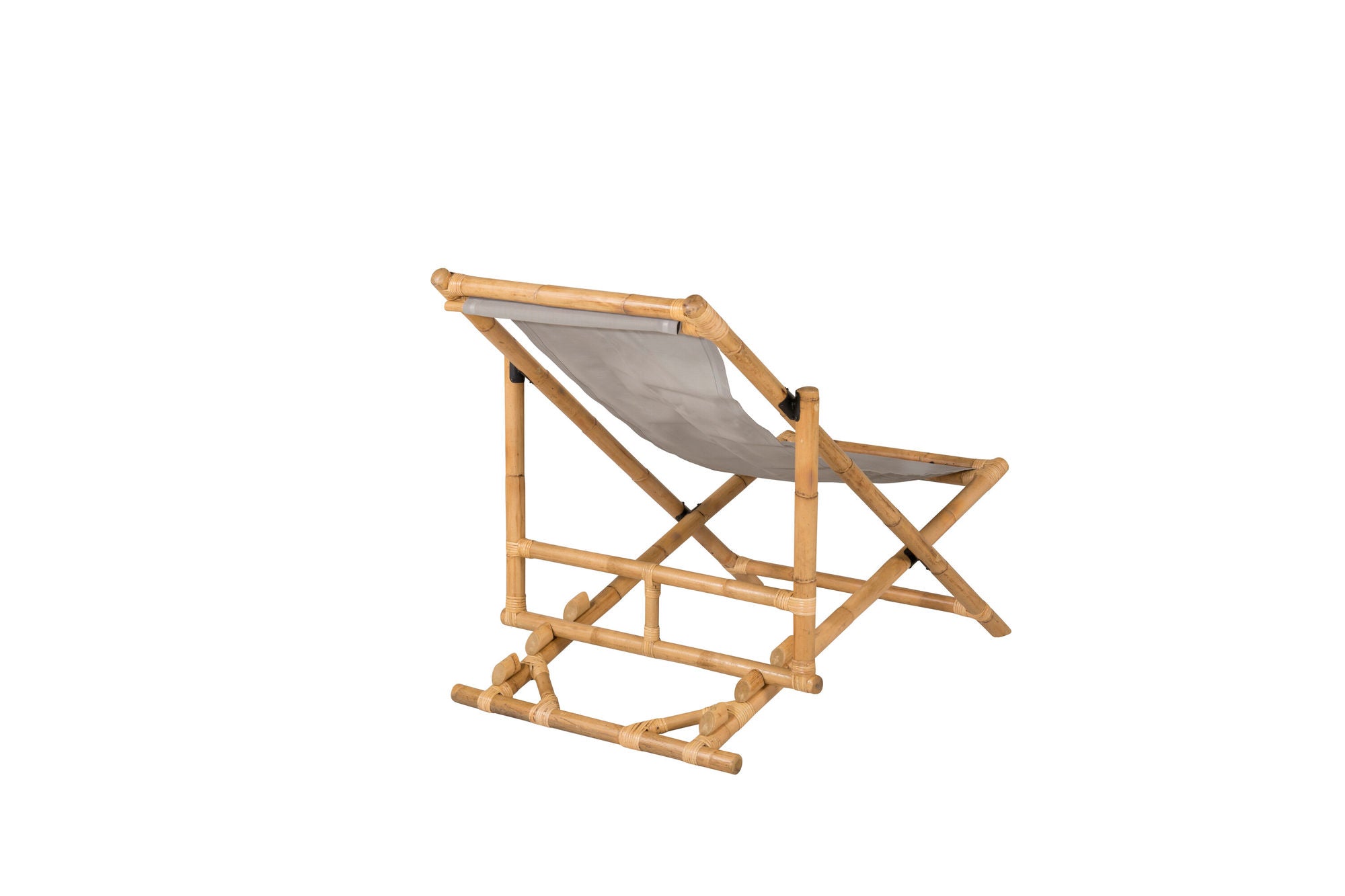 Venture Home Cane Foldable lounge stol - Bamboo / Grey Cushion