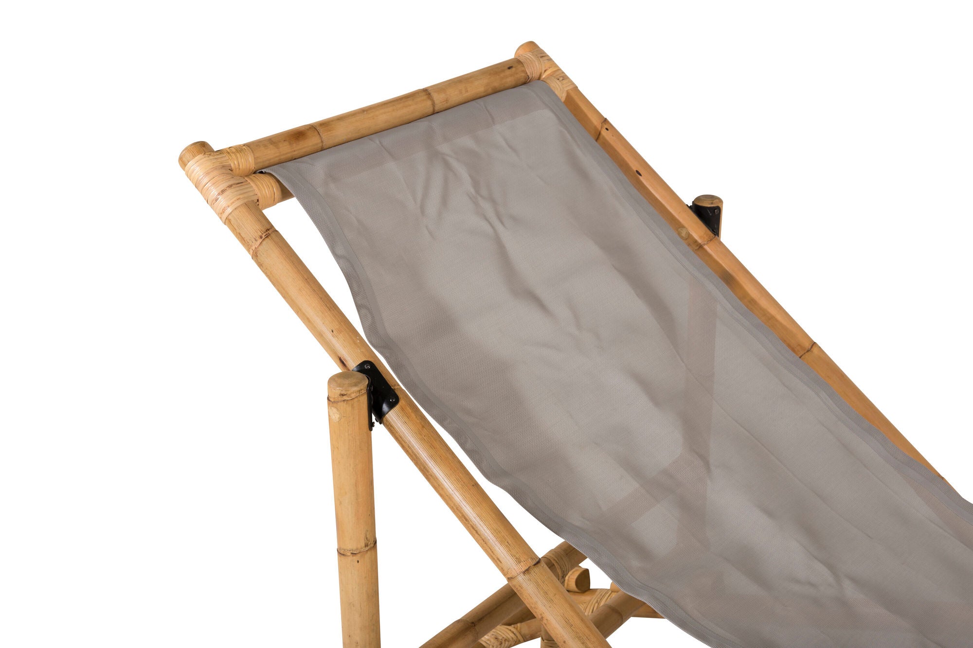 Venture Home Cane Foldable lounge stol - Bamboo / Grey Cushion