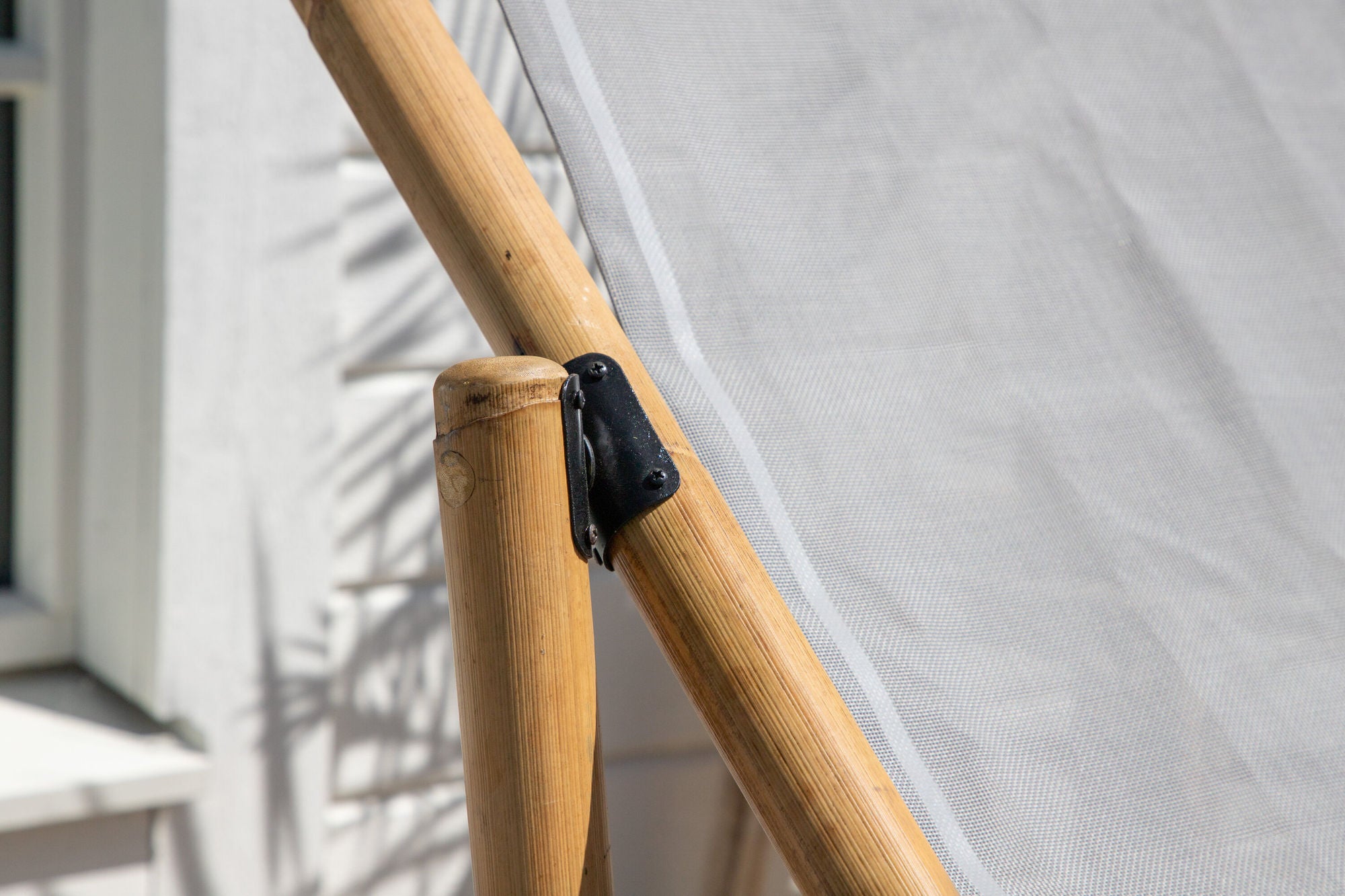 Venture Home Cane Foldable lounge stol - Bamboo / Grey Cushion