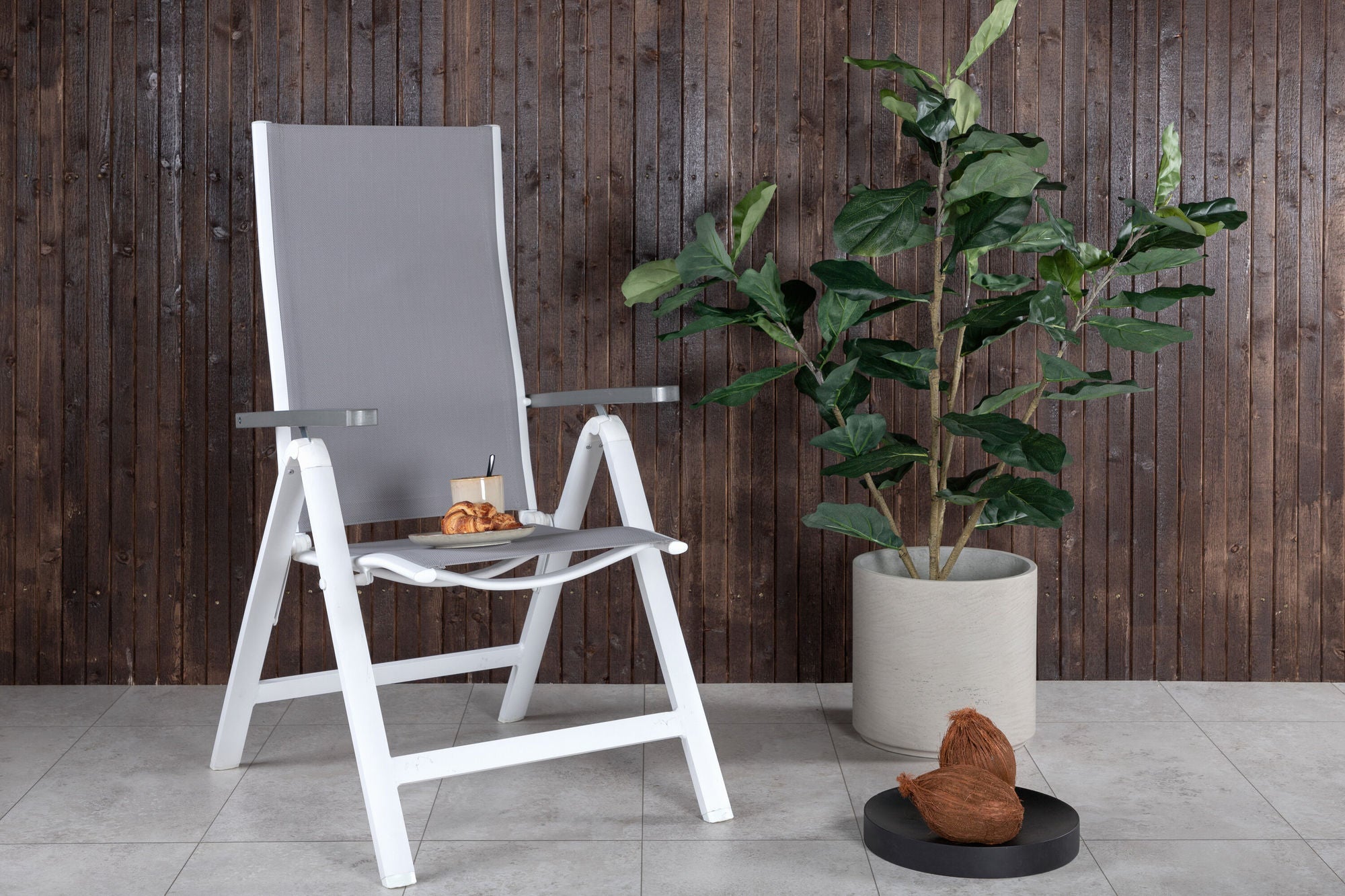 Venture Home Albany Light 5-pos 2-pack White Alu / Grey Textilene