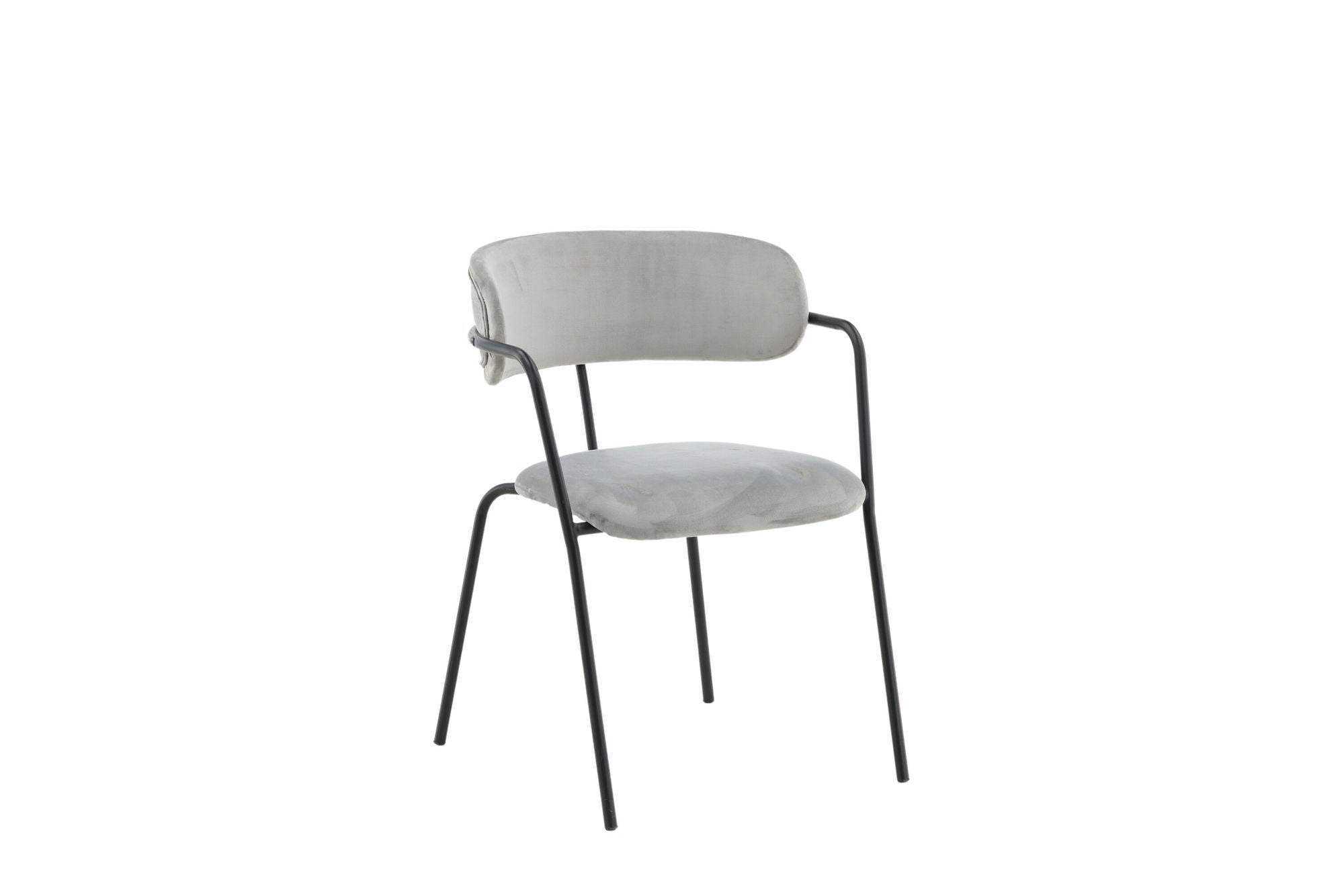 Venture Home Arrow Armchair 2-pack - Black Legs - Grey Velvet