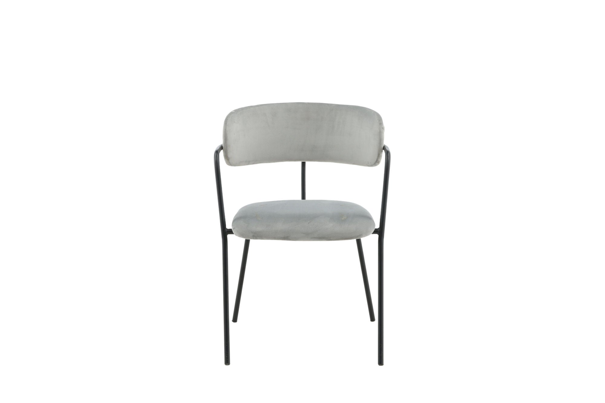 Venture Home Arrow Armchair 2-pack - Black Legs - Grey Velvet