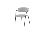 Venture Home Arrow Armchair 2-pack - Black Legs - Grey Velvet