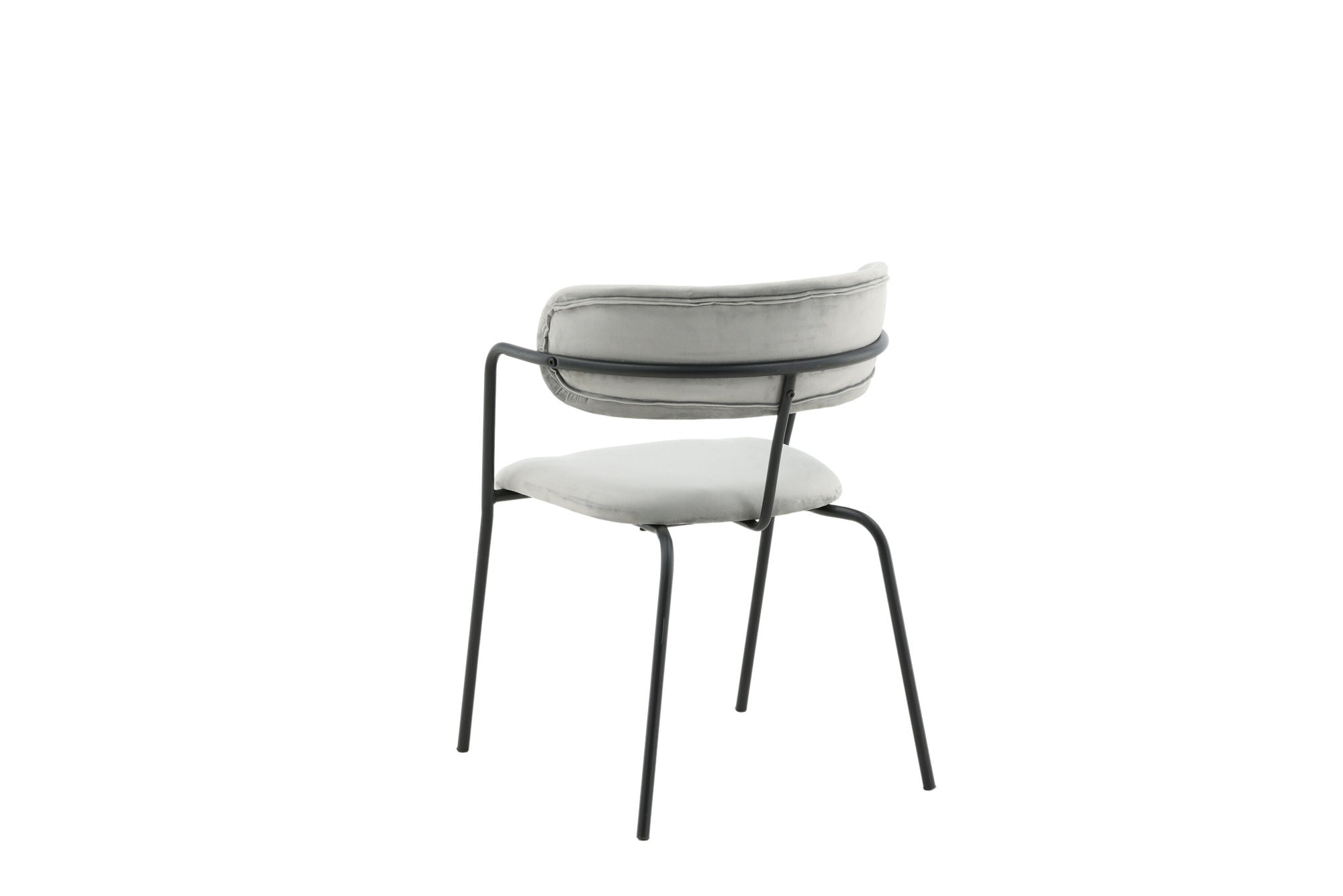 Venture Home Arrow Armchair 2-pack - Black Legs - Grey Velvet