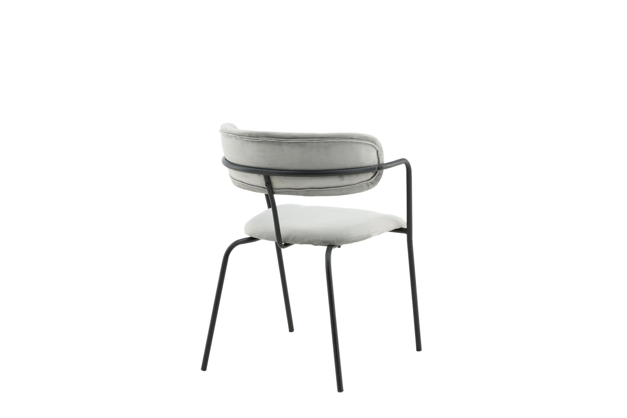 Venture Home Arrow Armchair 2-pack - Black Legs - Grey Velvet